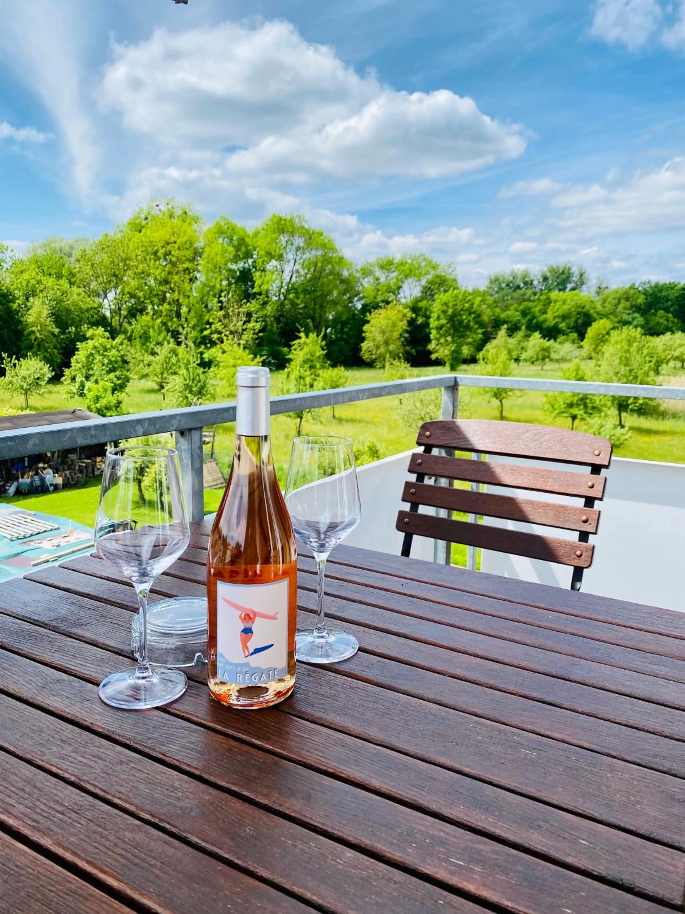 Balcony/Terrace in Ferien-Apartment Haubentaucher - mit priv Strandzugang