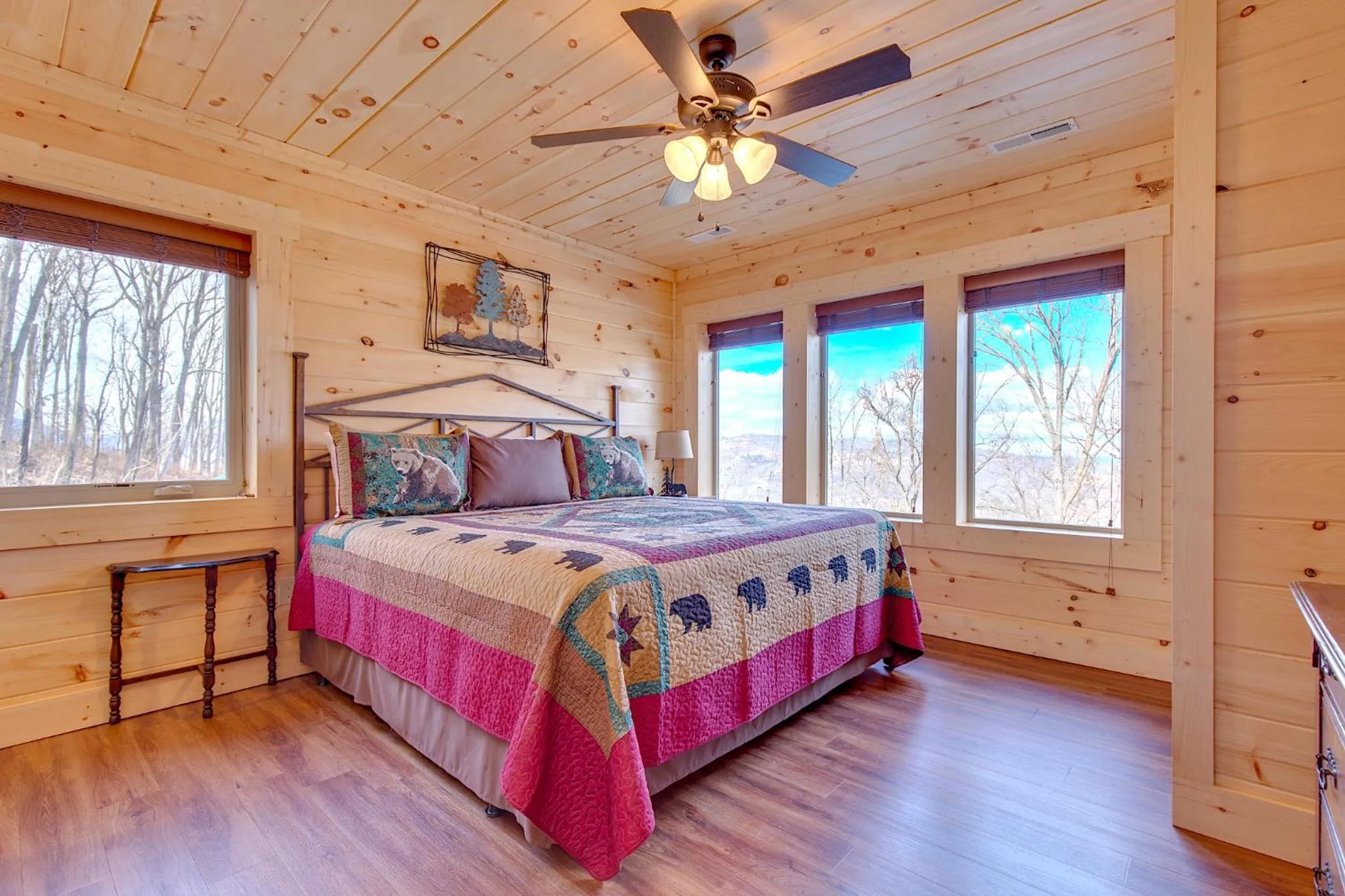 Bedroom, Bed in Back to Nature