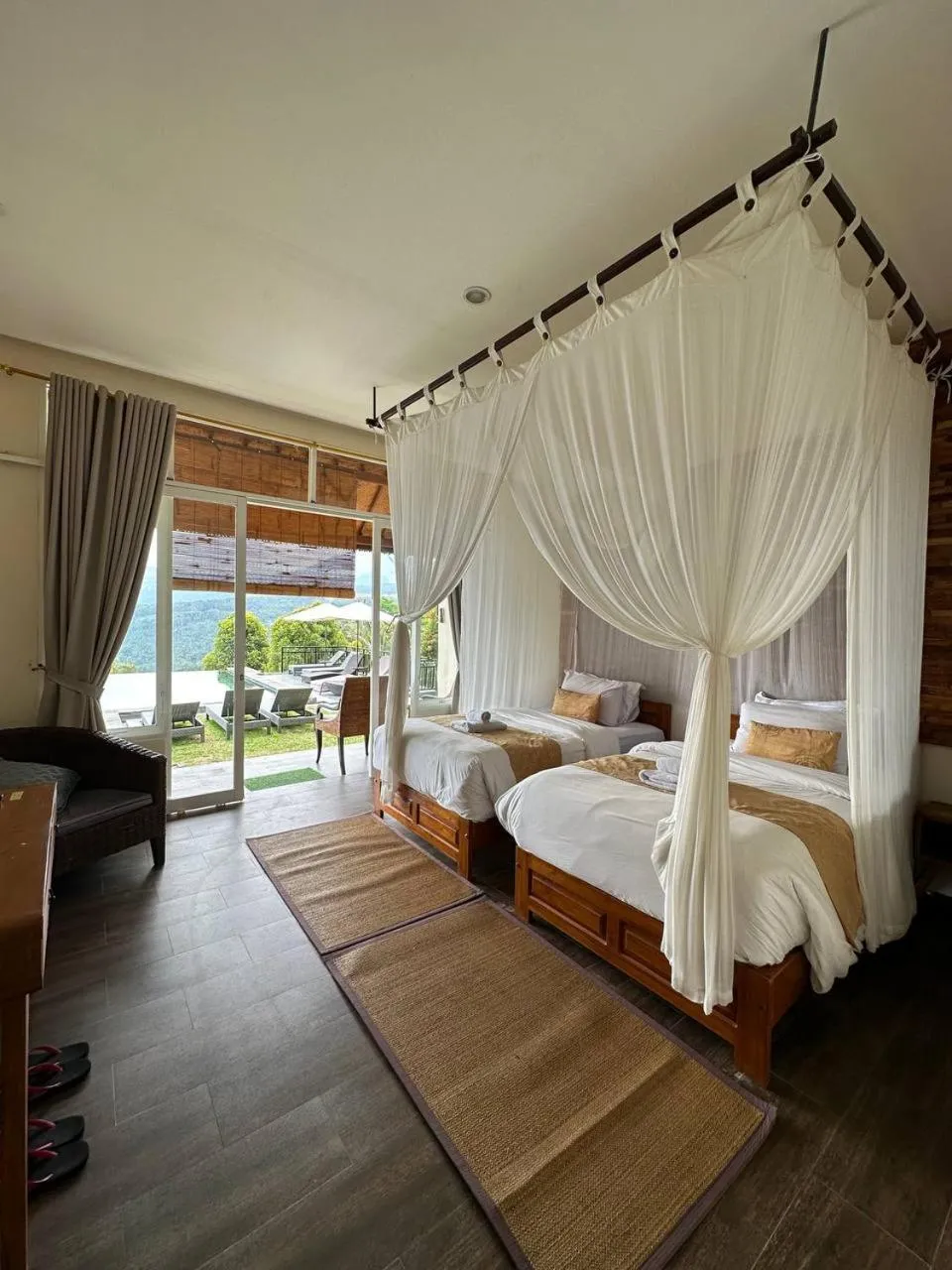 Bed in Atres Sari Resort