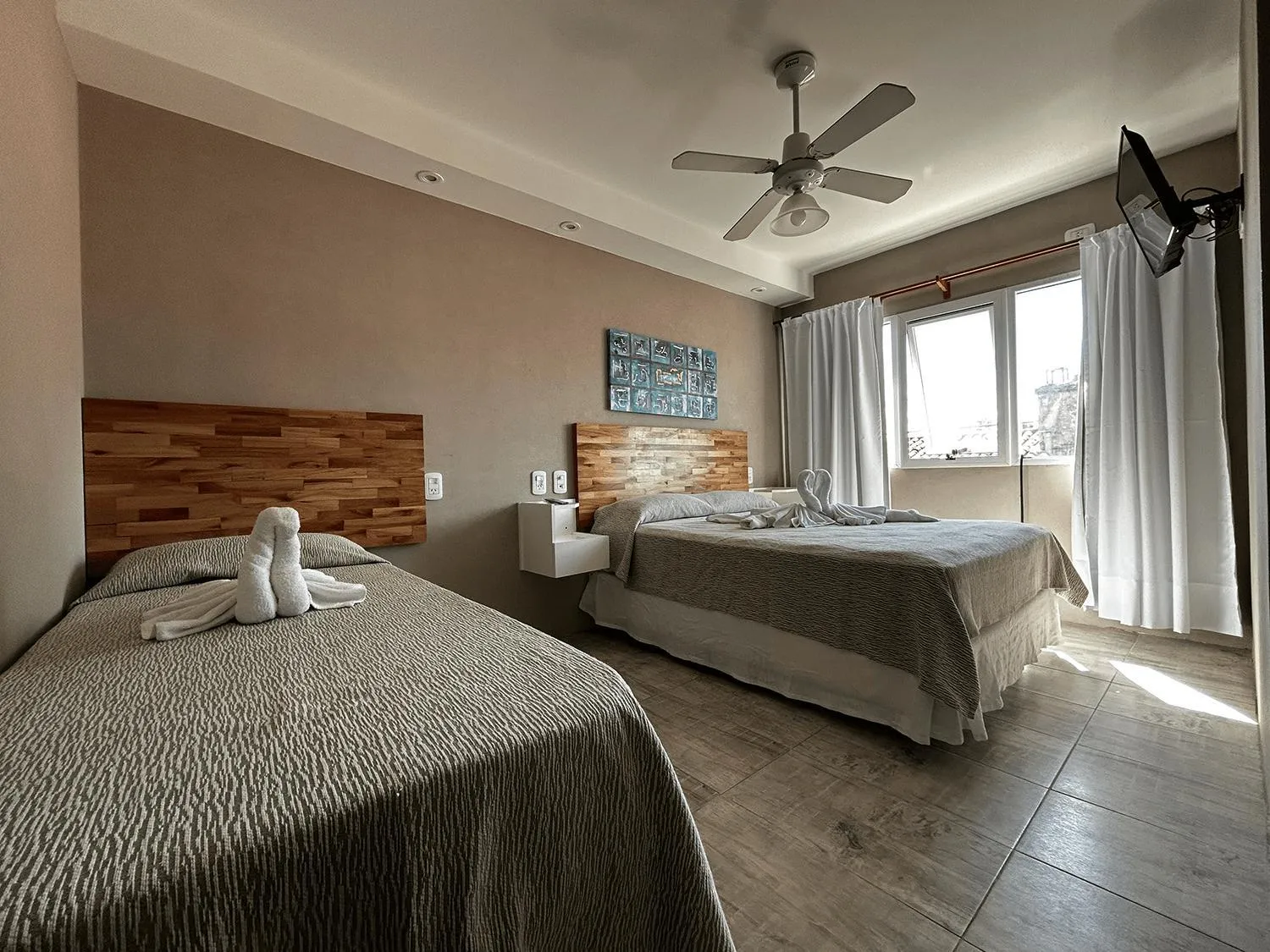 Bed in Hotel Rideamus