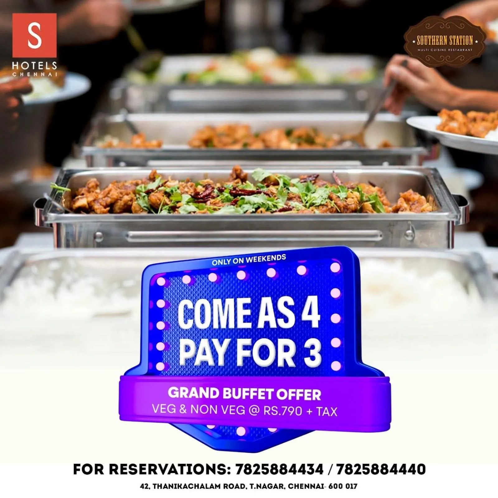 Restaurant/places to eat in S Hotels Chennai