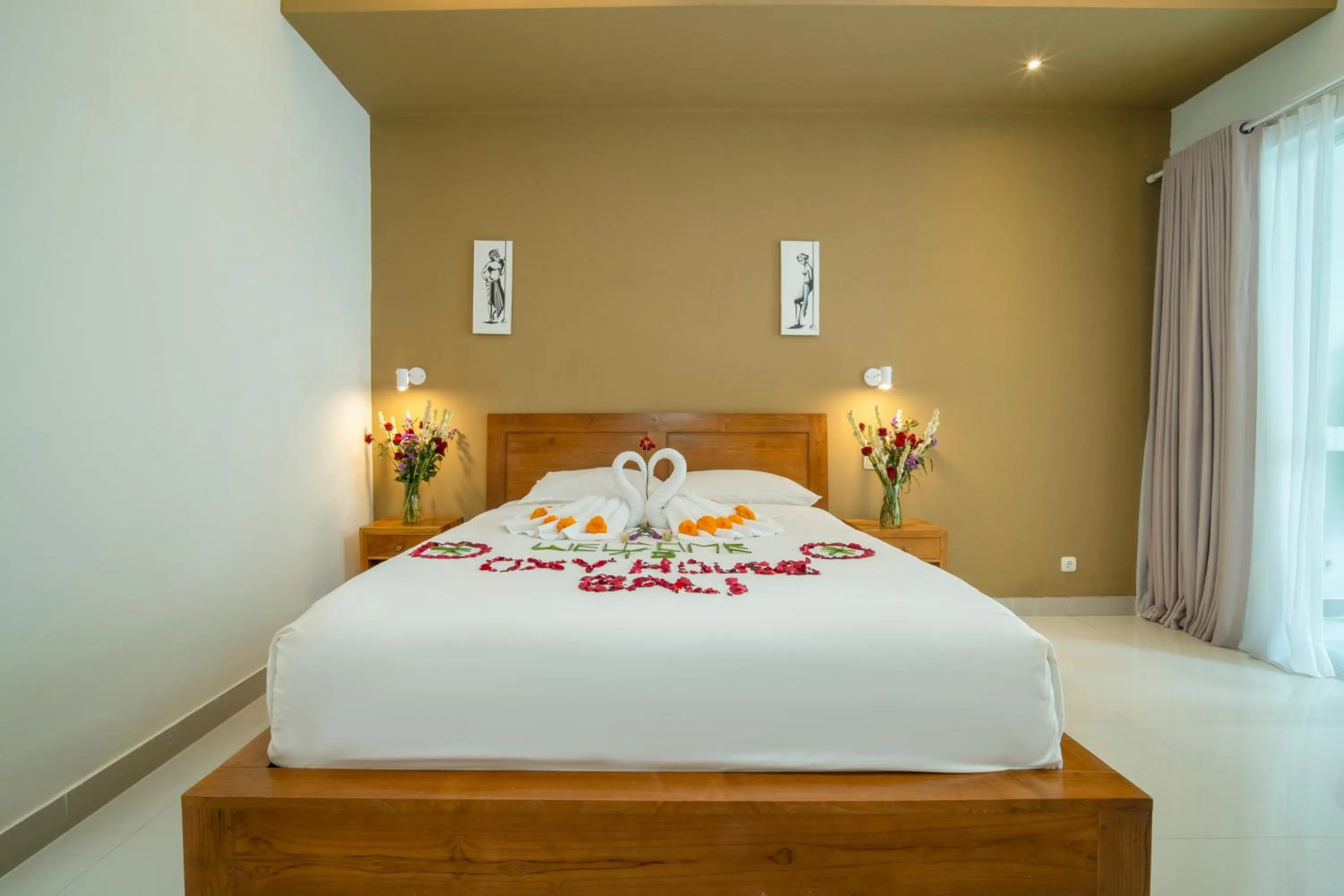 Bed in Oxy House Bali