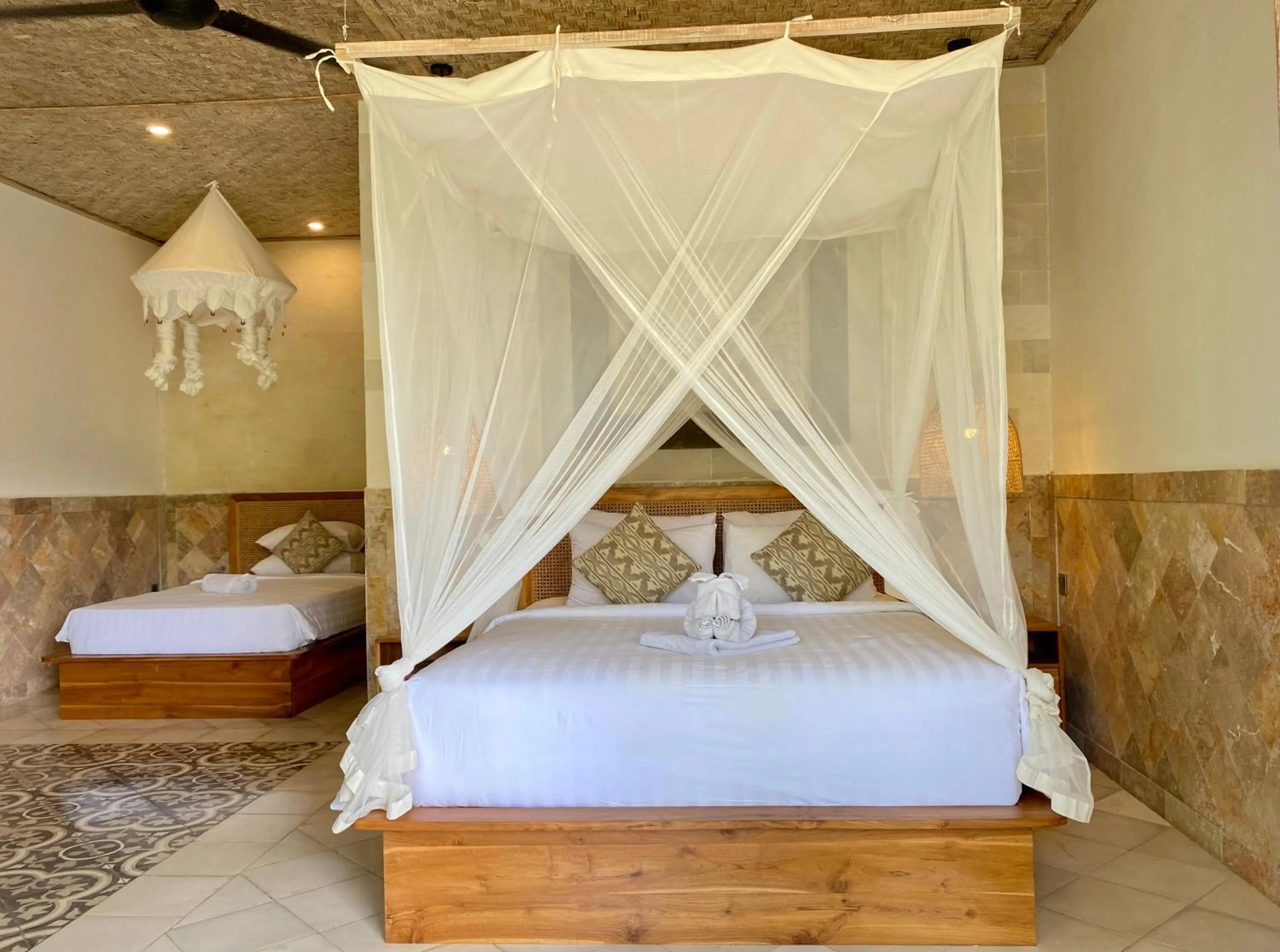 Bed in Abian Ayu Villa