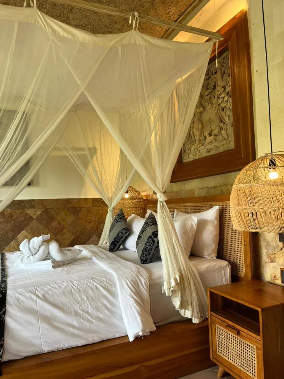 Bed in Abian Ayu Villa