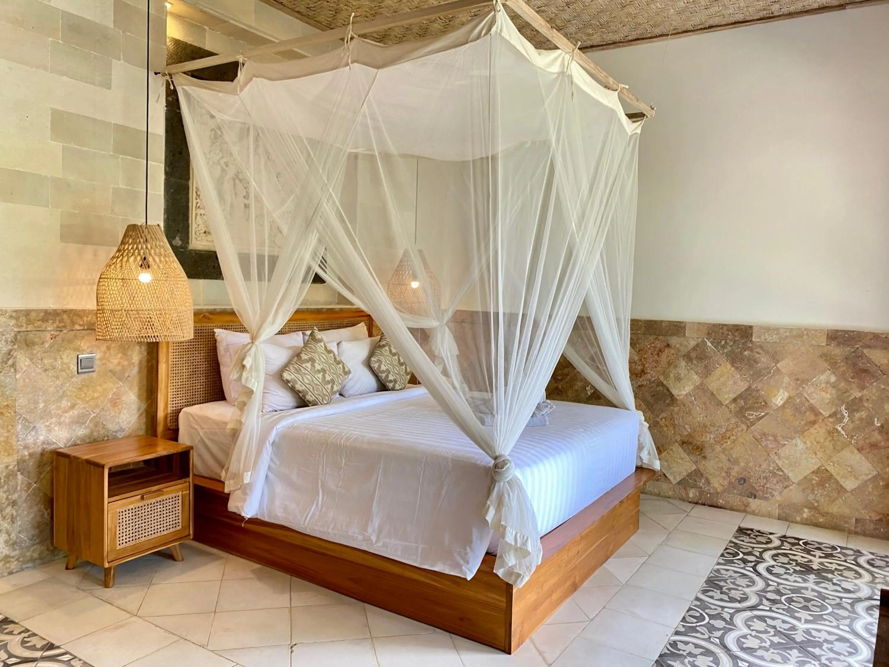 Bed in Abian Ayu Villa