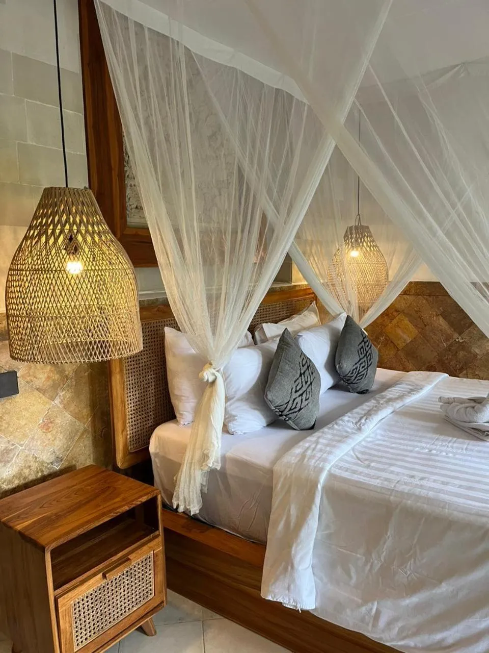 Bed in Abian Ayu Villa