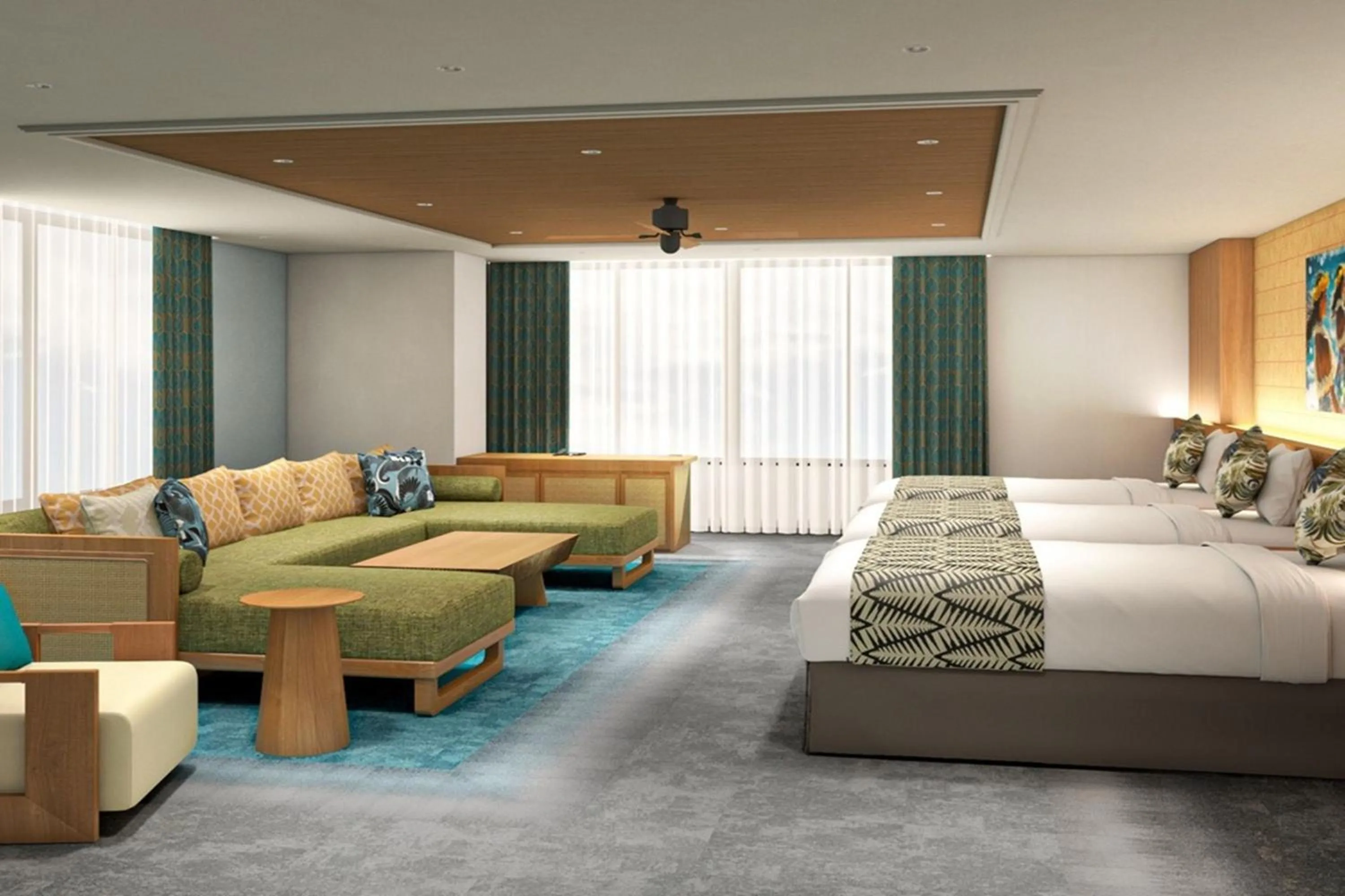 Bed in Spa Resort Hawaiians Hotel Hawaiians