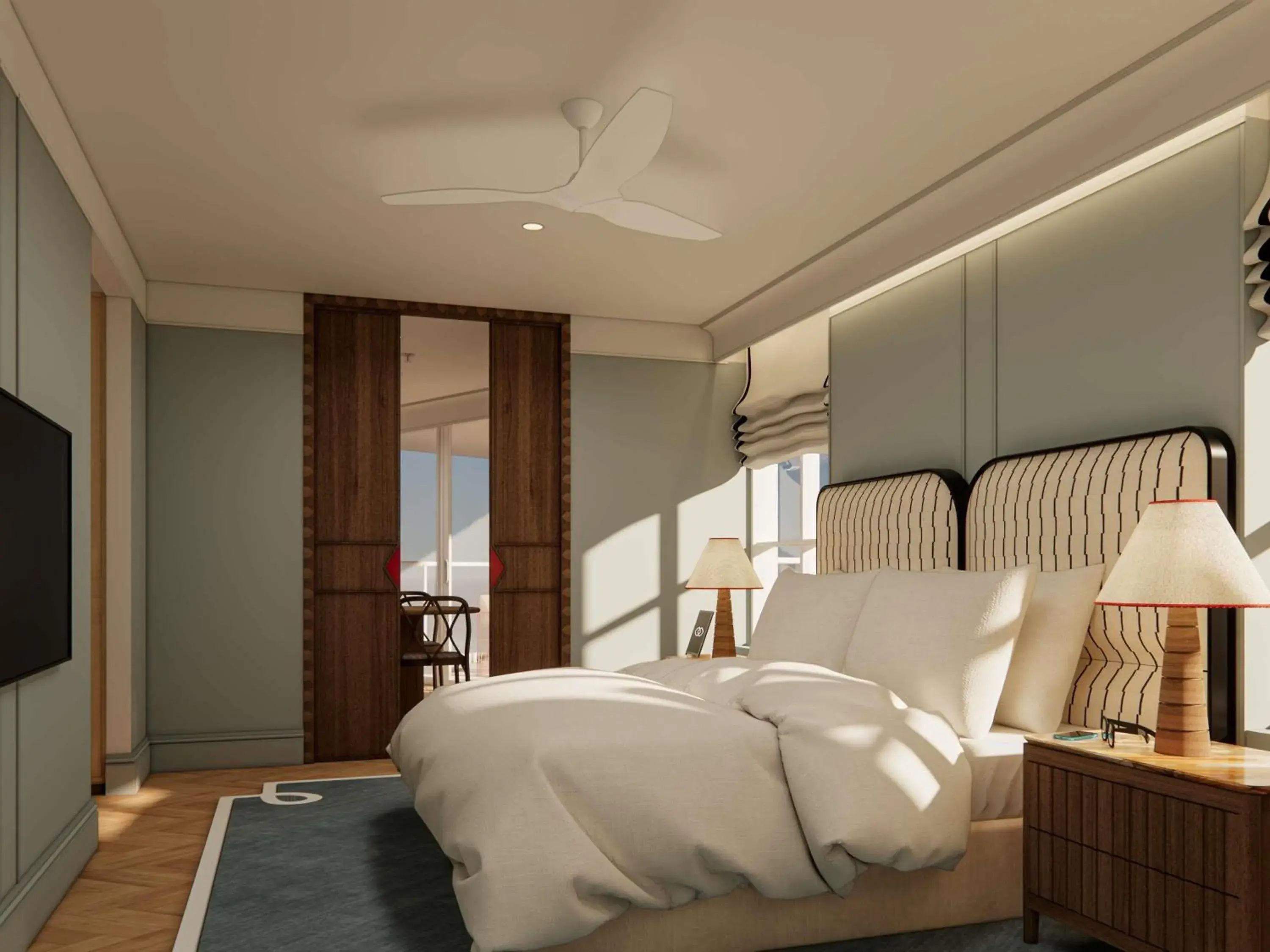 Bedroom, Bed in Sofitel Noosa Pacific Resort Bedroom, Bed in Sofitel Noosa Pacific Resort