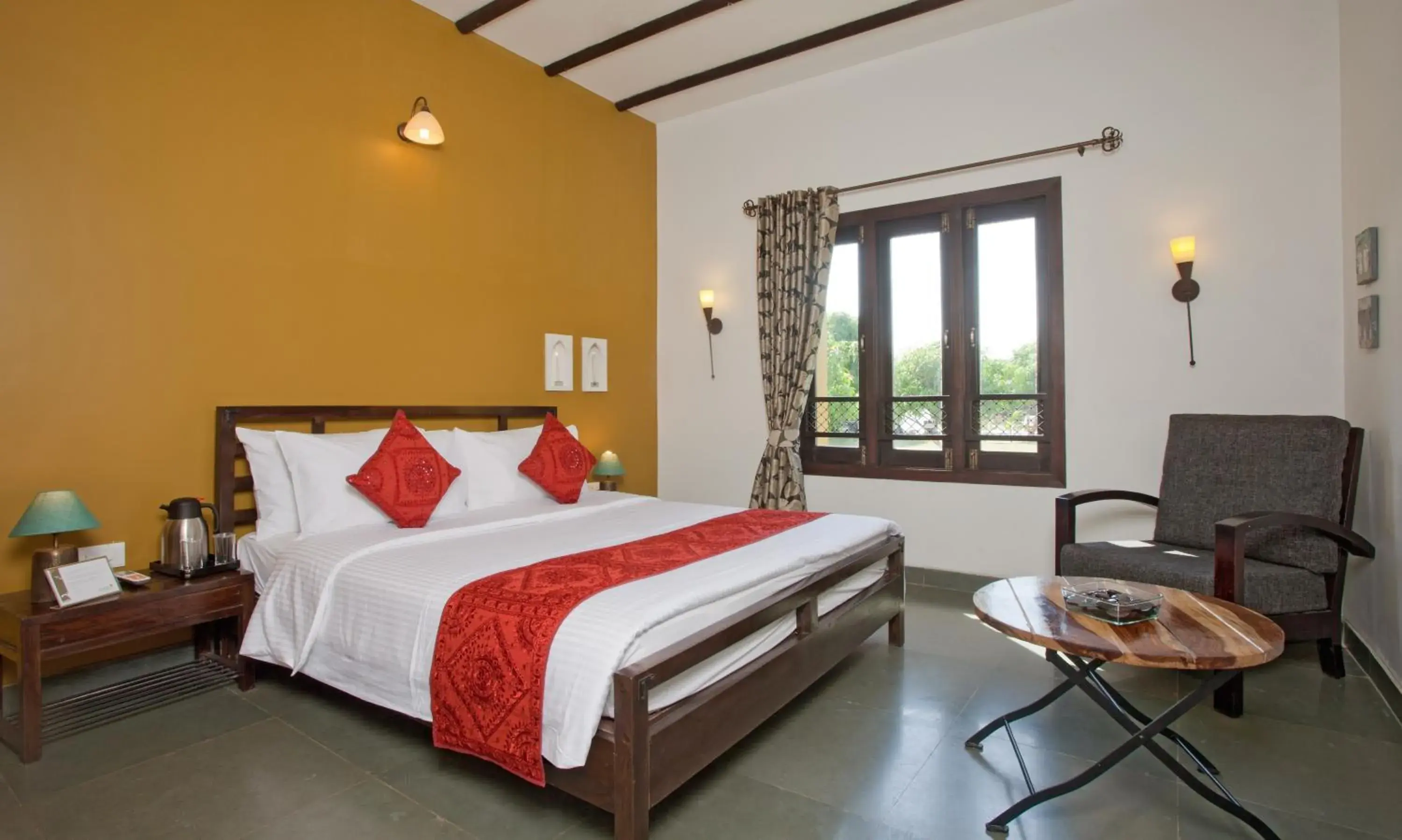 Bed in Club Mahindra Sasan Gir Bed in Club Mahindra Sasan Gir