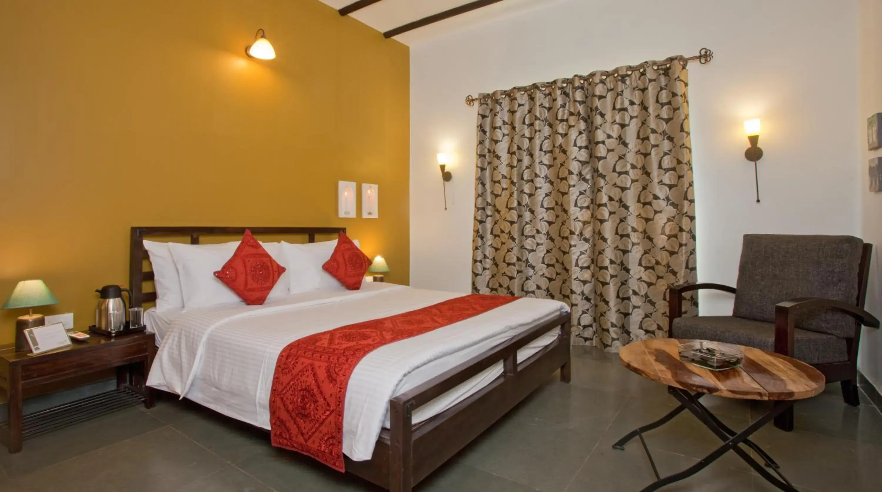 Bed in Club Mahindra Sasan Gir Bed in Club Mahindra Sasan Gir