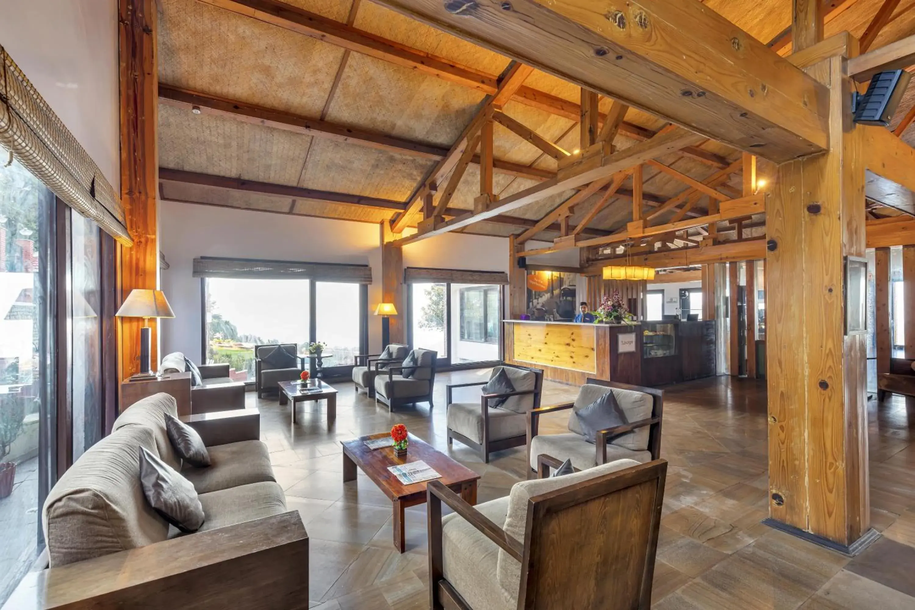 Lobby or reception in Club Mahindra Kanatal Lobby or reception in Club Mahindra Kanatal