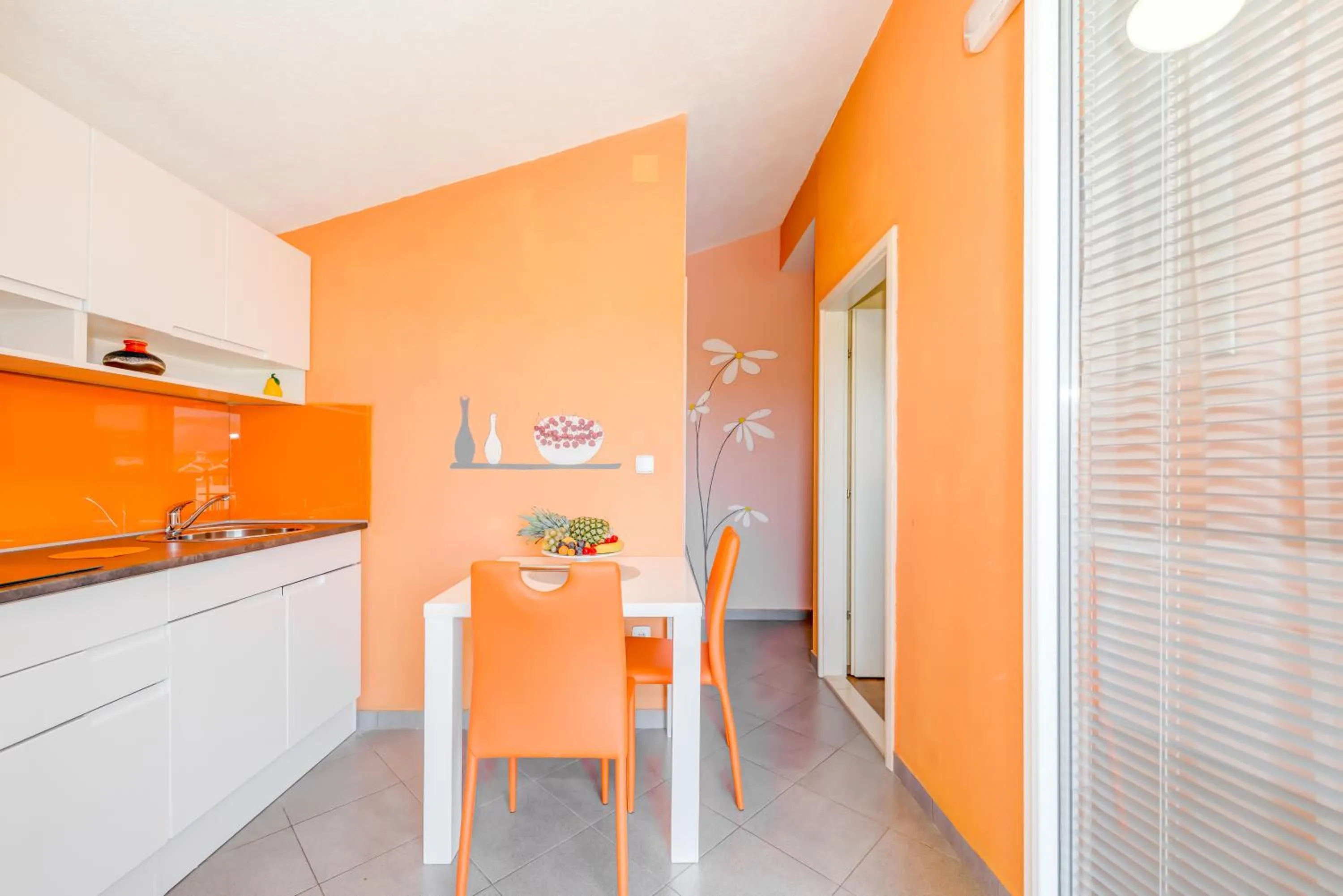Kitchen or kitchenette in Apartments Petra