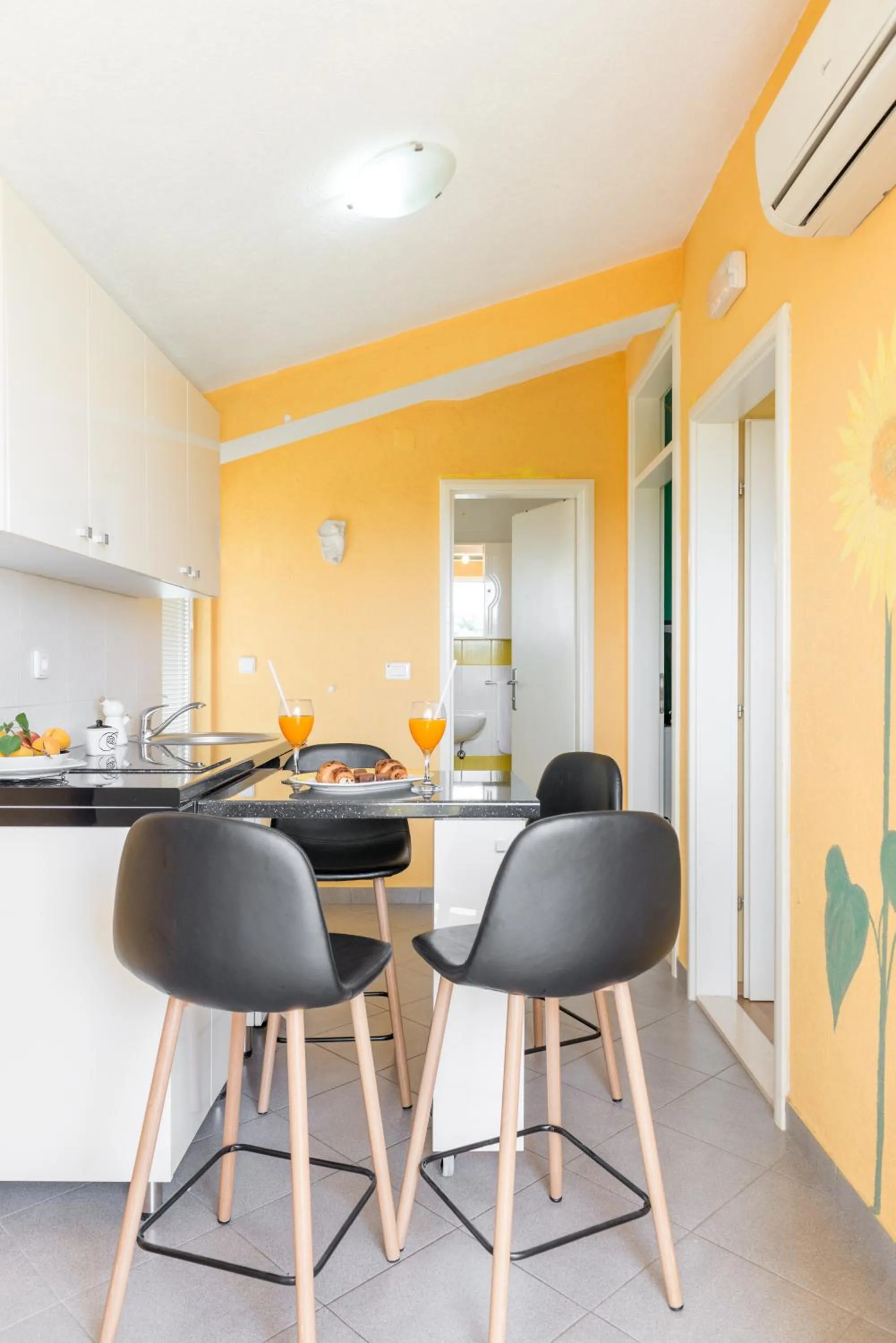 Kitchen or kitchenette in Apartments Petra