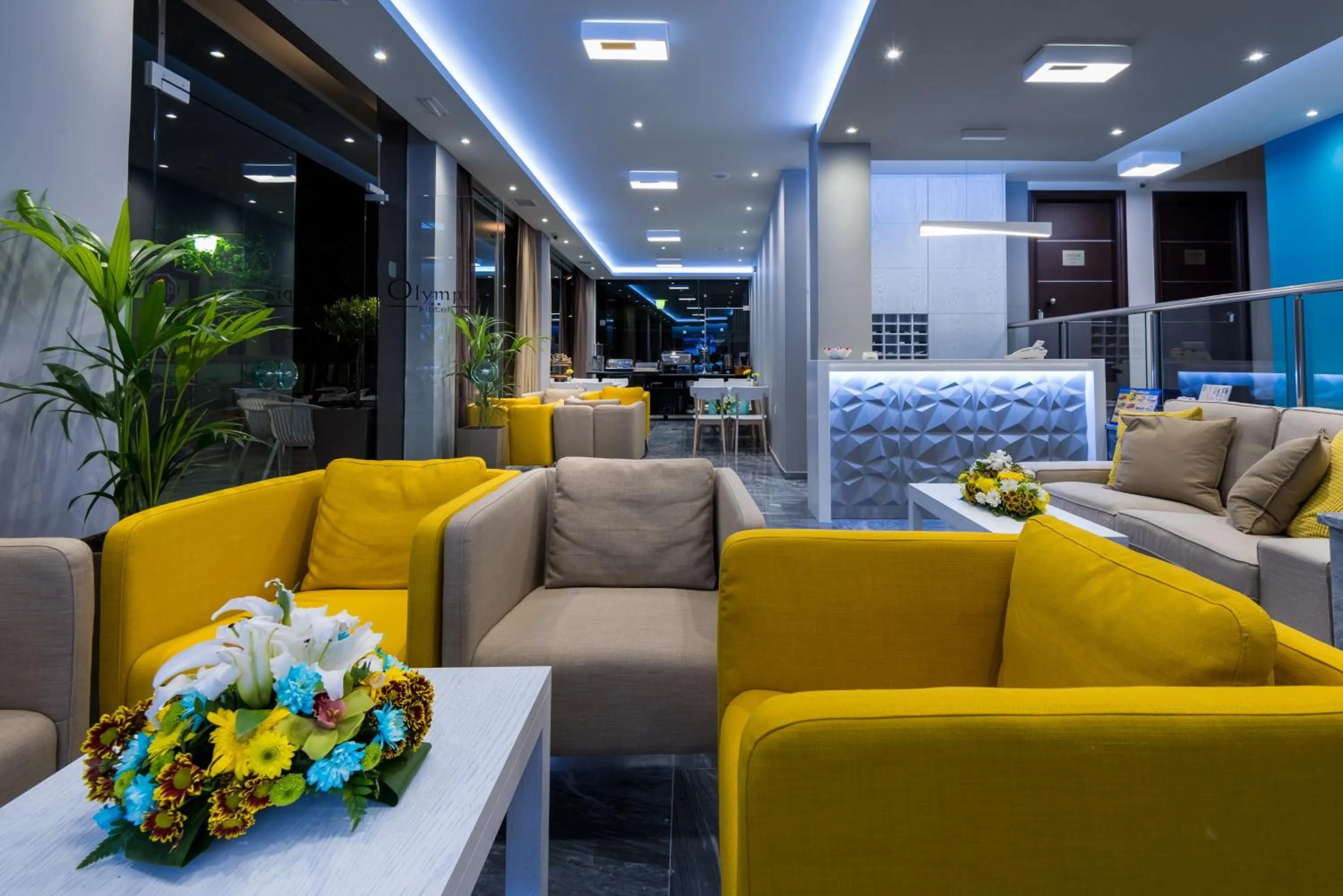 Communal lounge/ TV room in Olympia Hotel