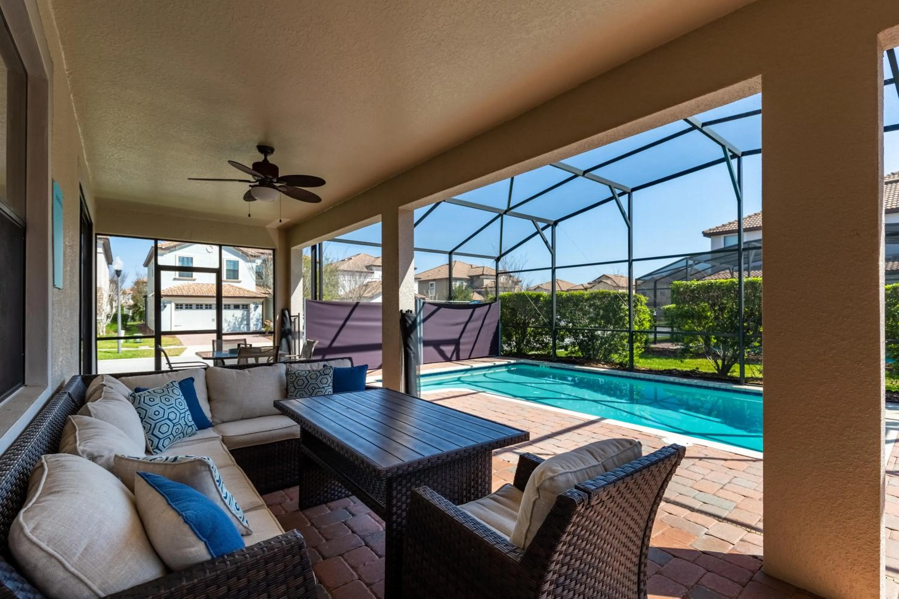 Patio in Moonlight Ridge - 5 bed ChampionsGate Resort pool home