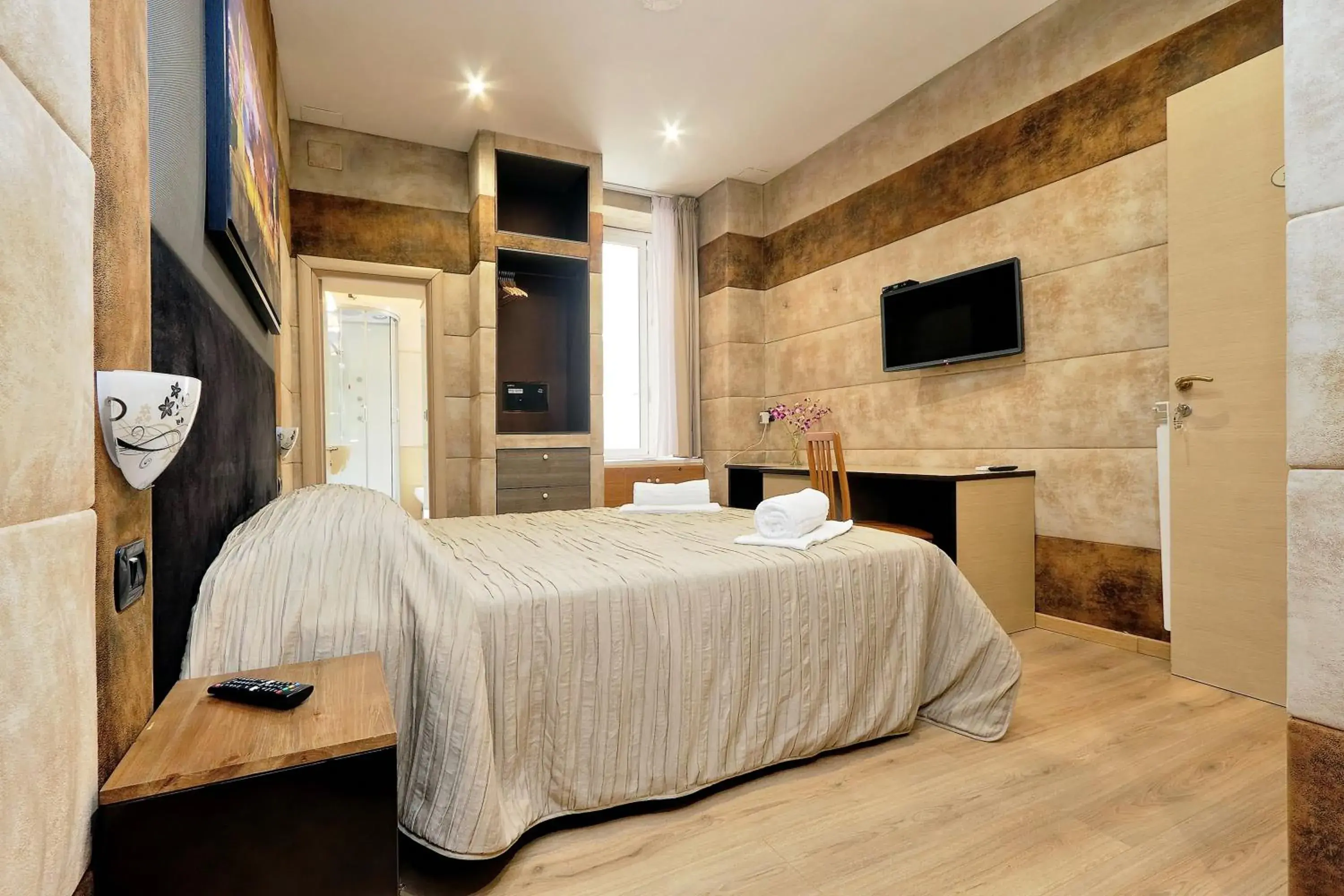 Bed in Gialli Vatican Guesthouse Bed in Gialli Vatican Guesthouse