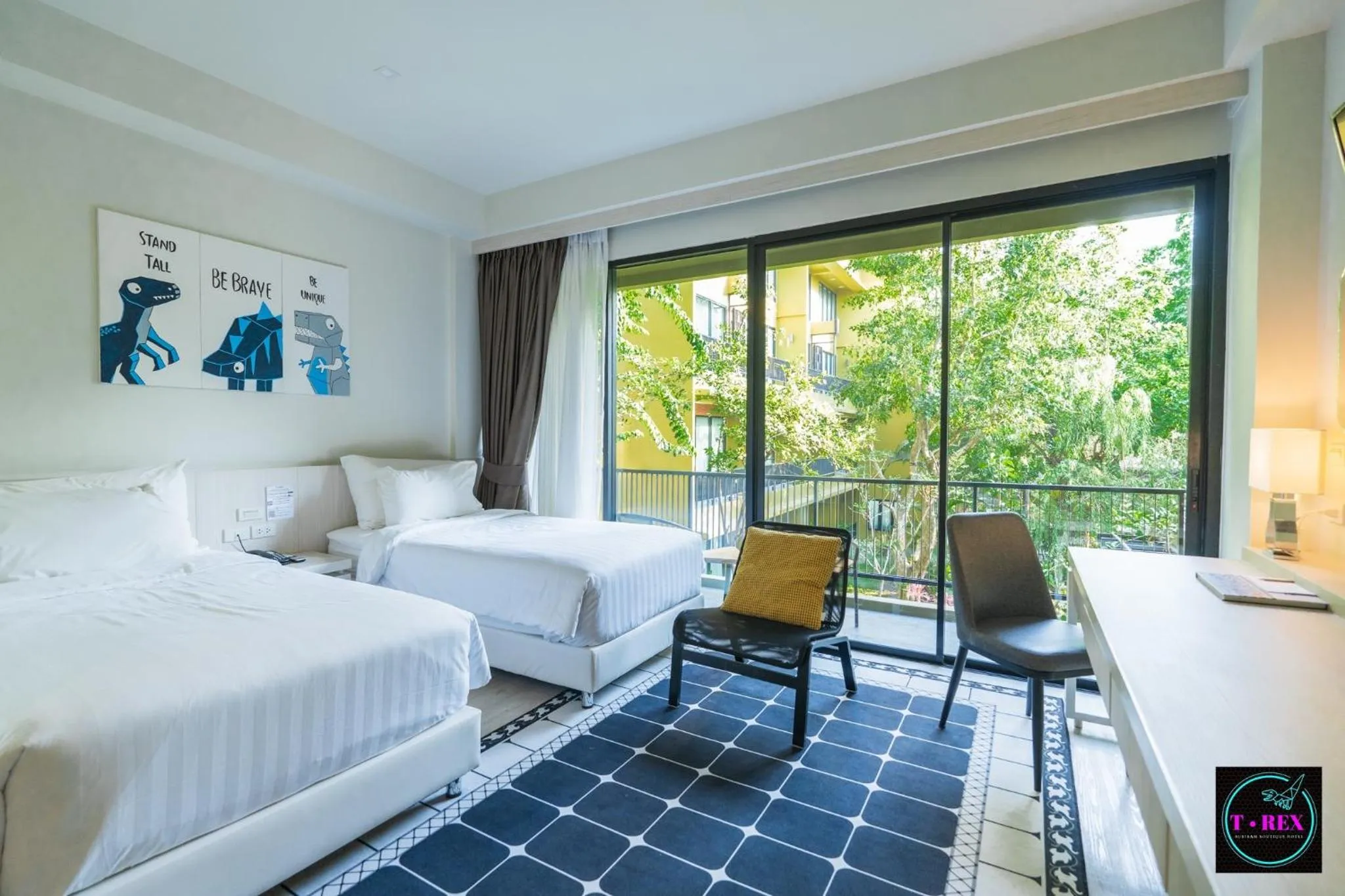 Bed in TREX Buriram Boutique Hotel