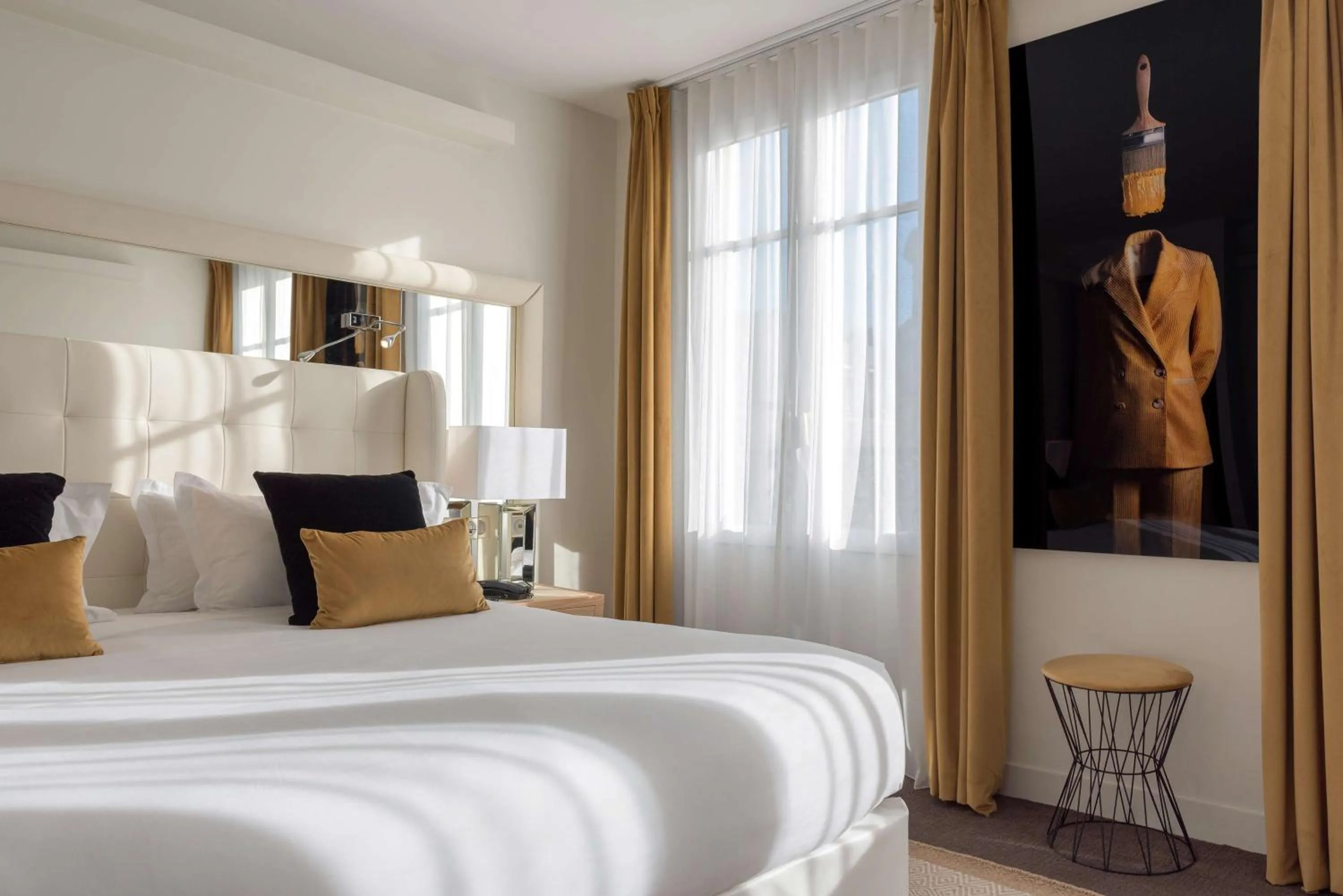 Bed in Hotel Camille Paris Tapestry Collection by Hilton