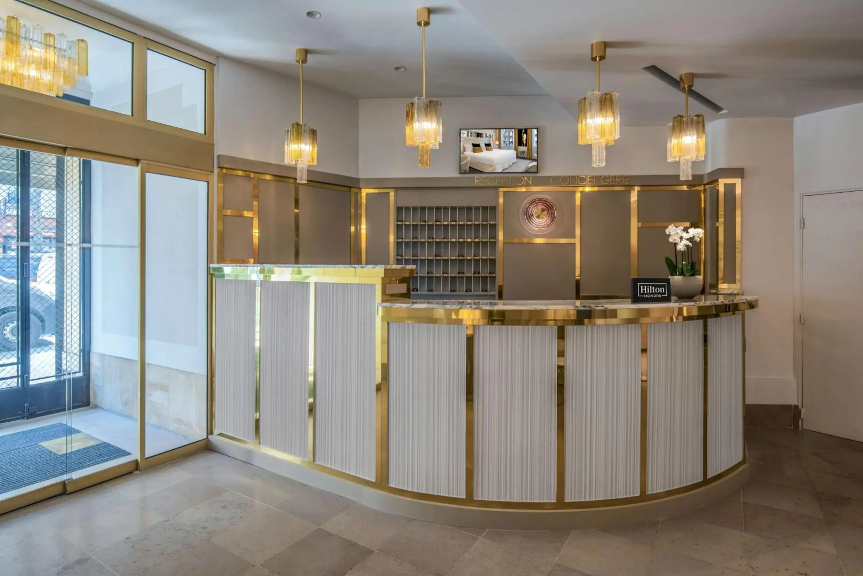 Lobby or reception in Hotel Camille Paris Tapestry Collection by Hilton Lobby or reception in Hotel Camille Paris Tapestry Collection by Hilton