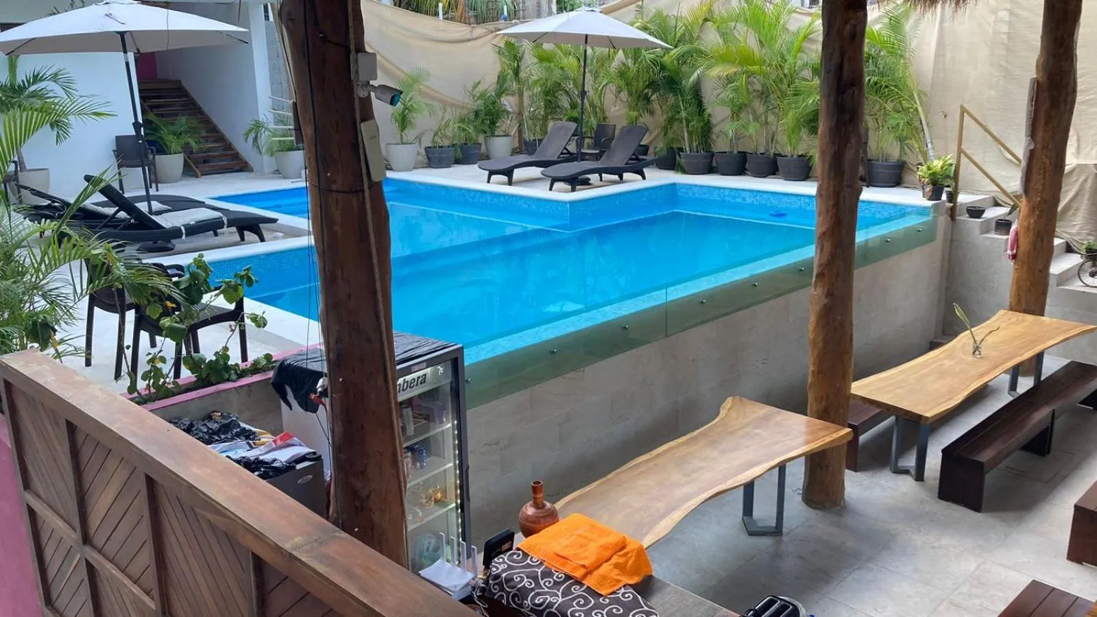 Patio in Hotel Diosa del Agua Bacalar