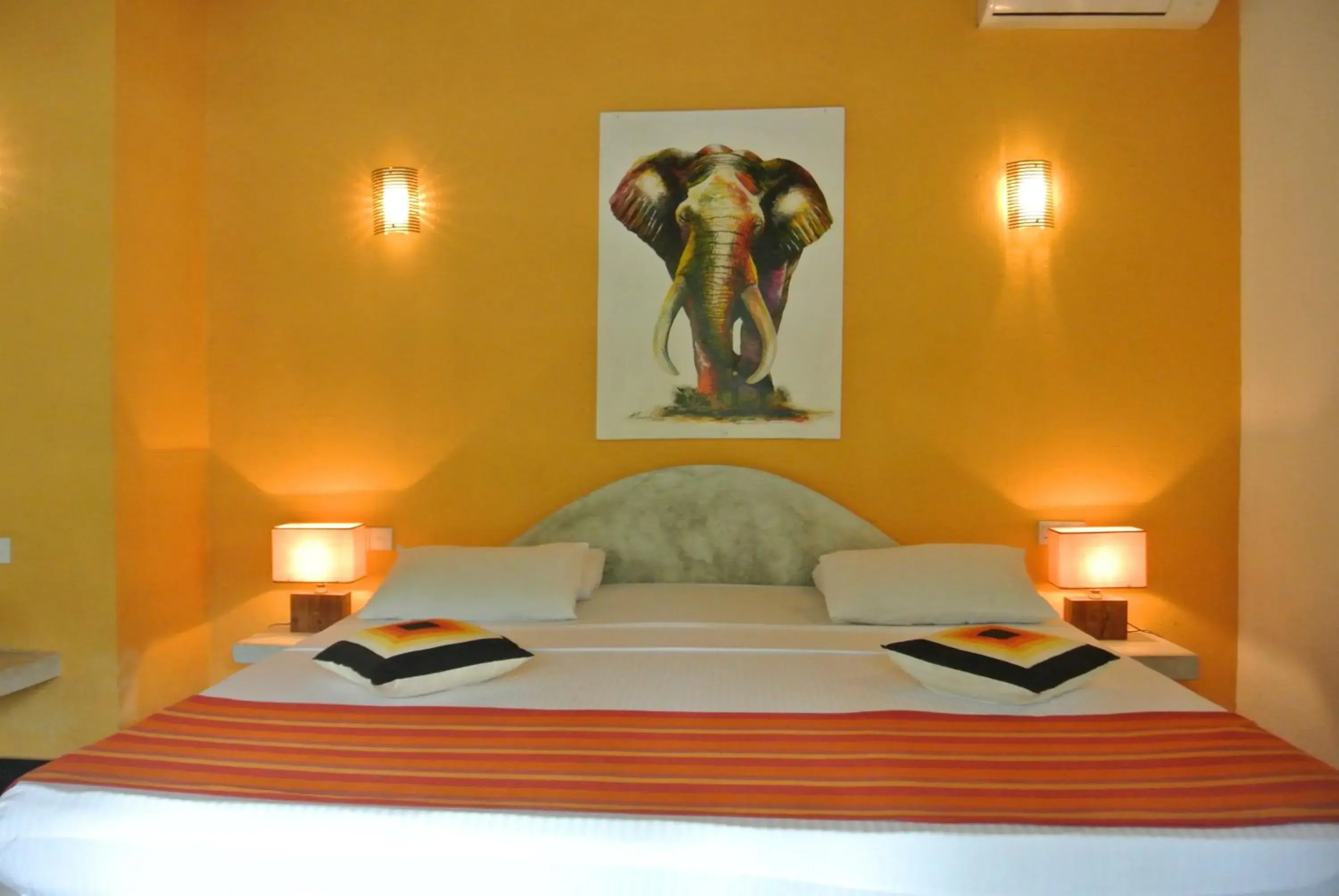 Bed in Hotel Flower Garden Bed in Hotel Flower Garden