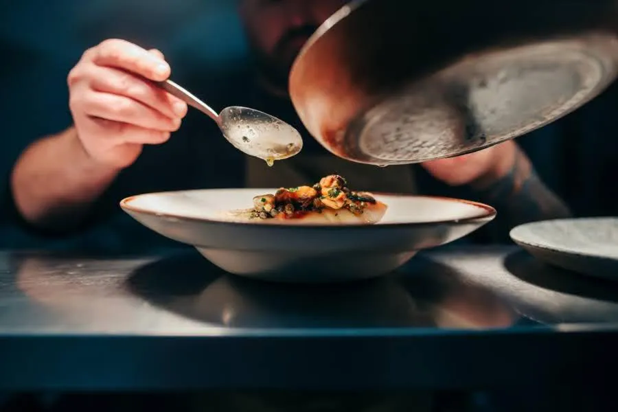 Food close-up in Achray House Restaurant with Rooms