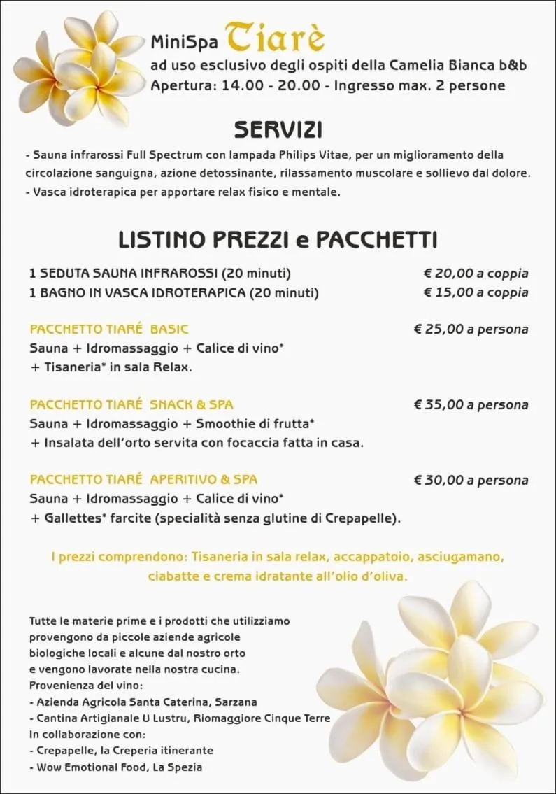 Spa and wellness centre/facilities in La Camelia Bianca B&B