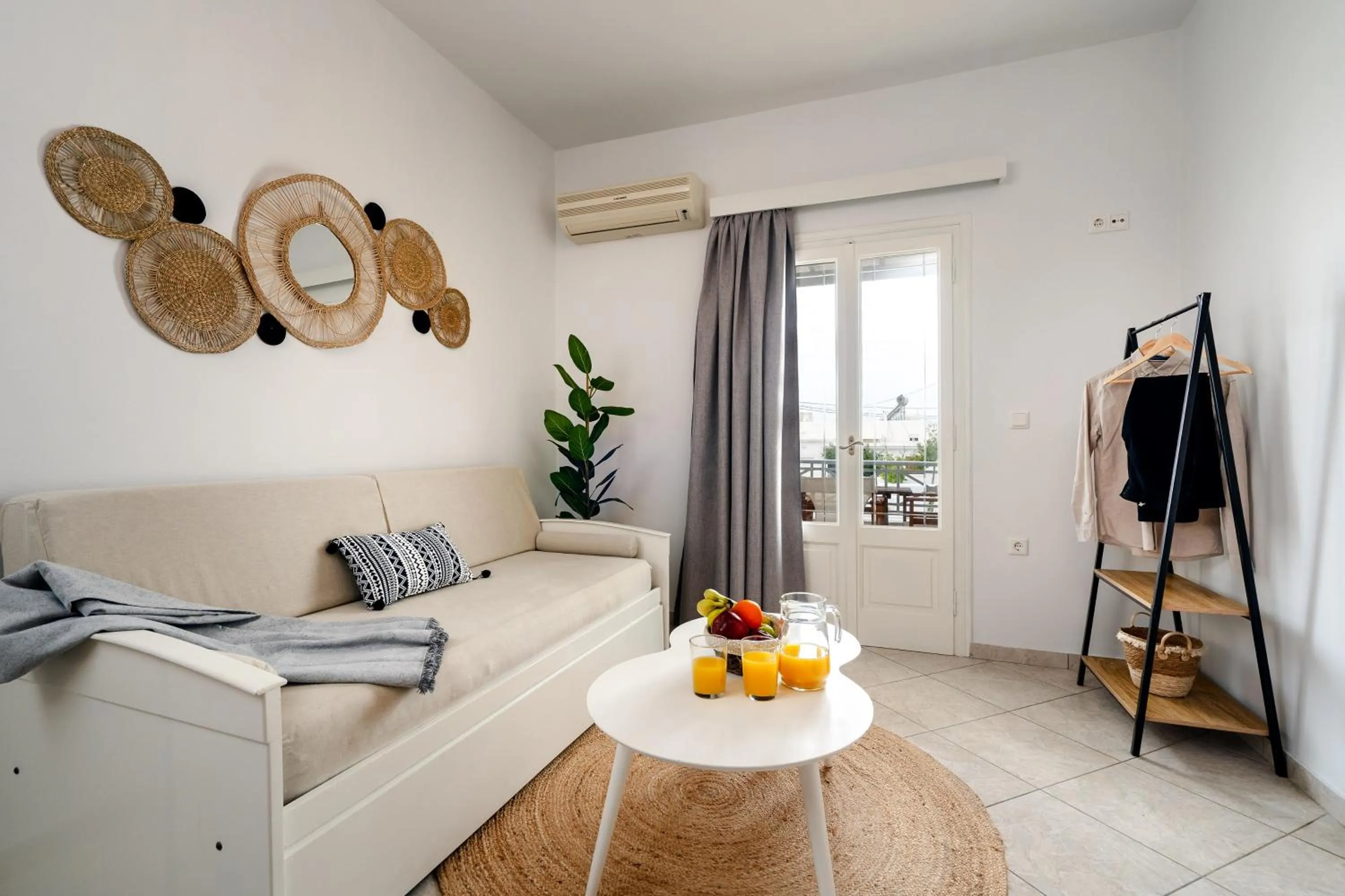 Bed in Erato Inn Naxos