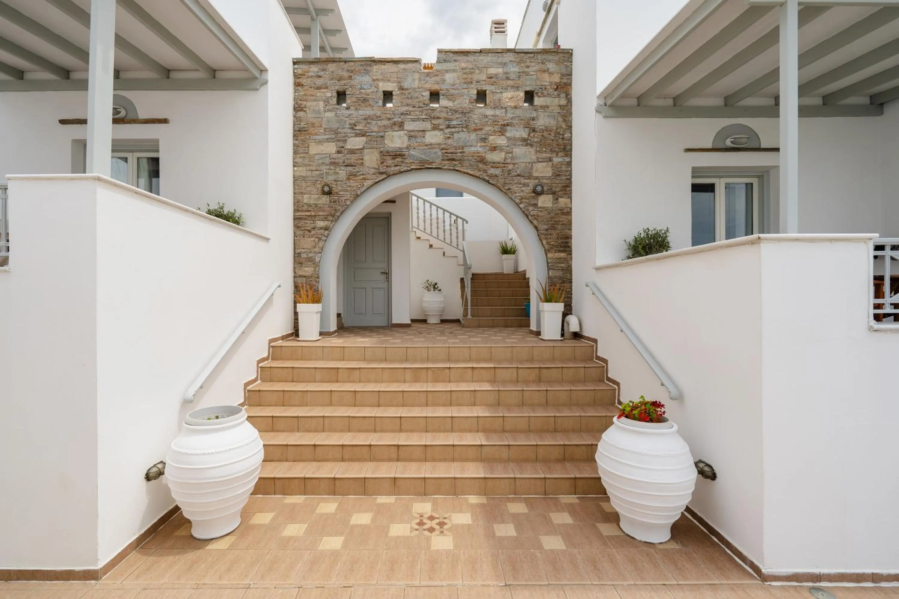 Facade/entrance in Erato Inn Naxos