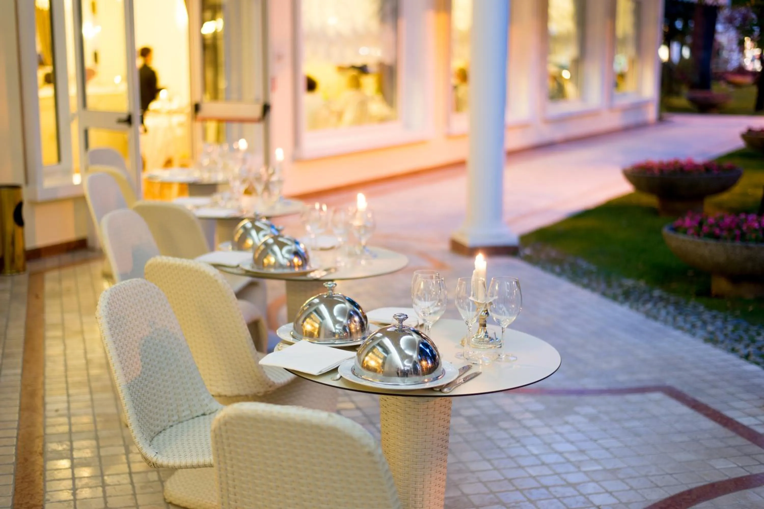 Patio in Hotel Due Torri