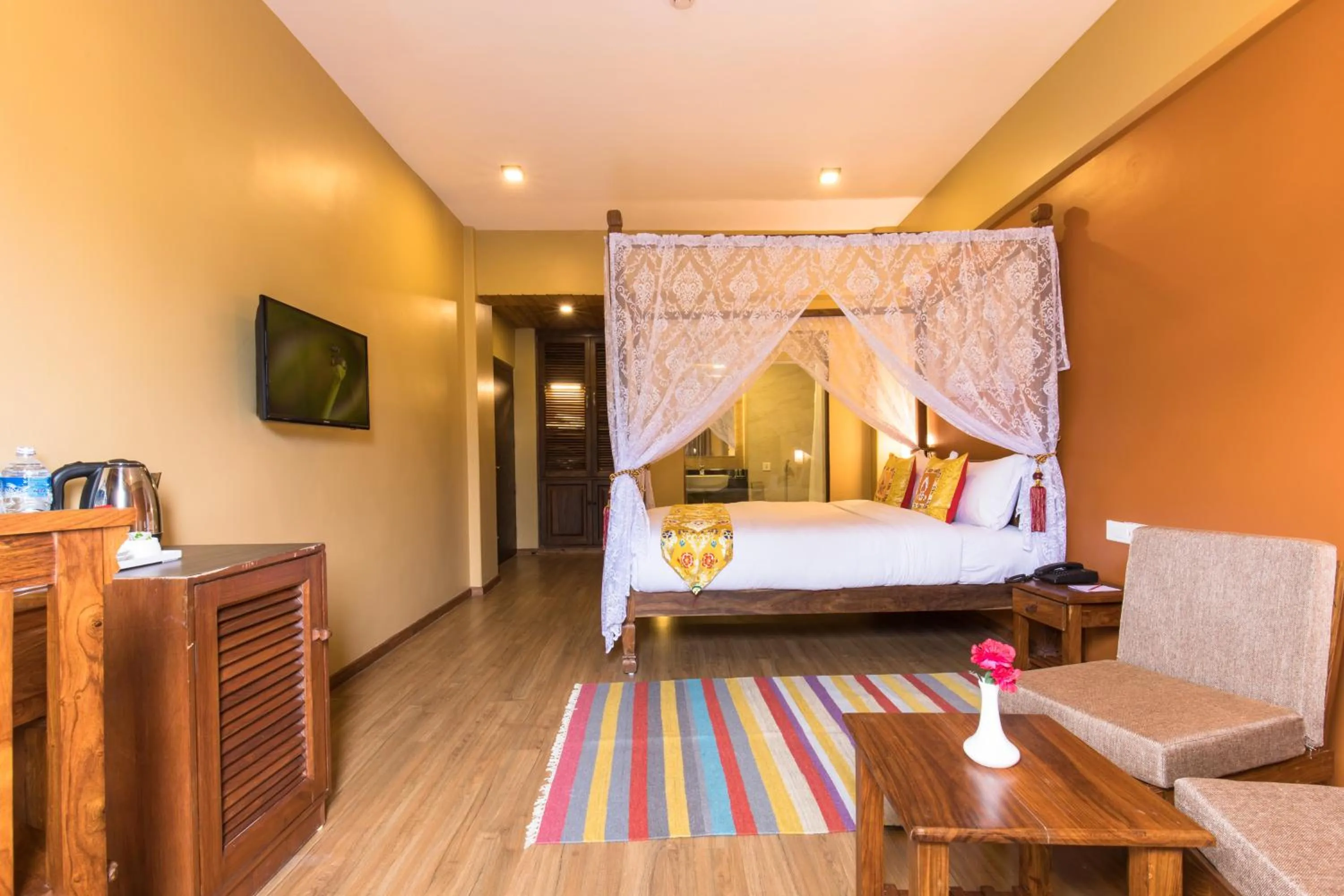 Bed in Hotel Mala Pokhara