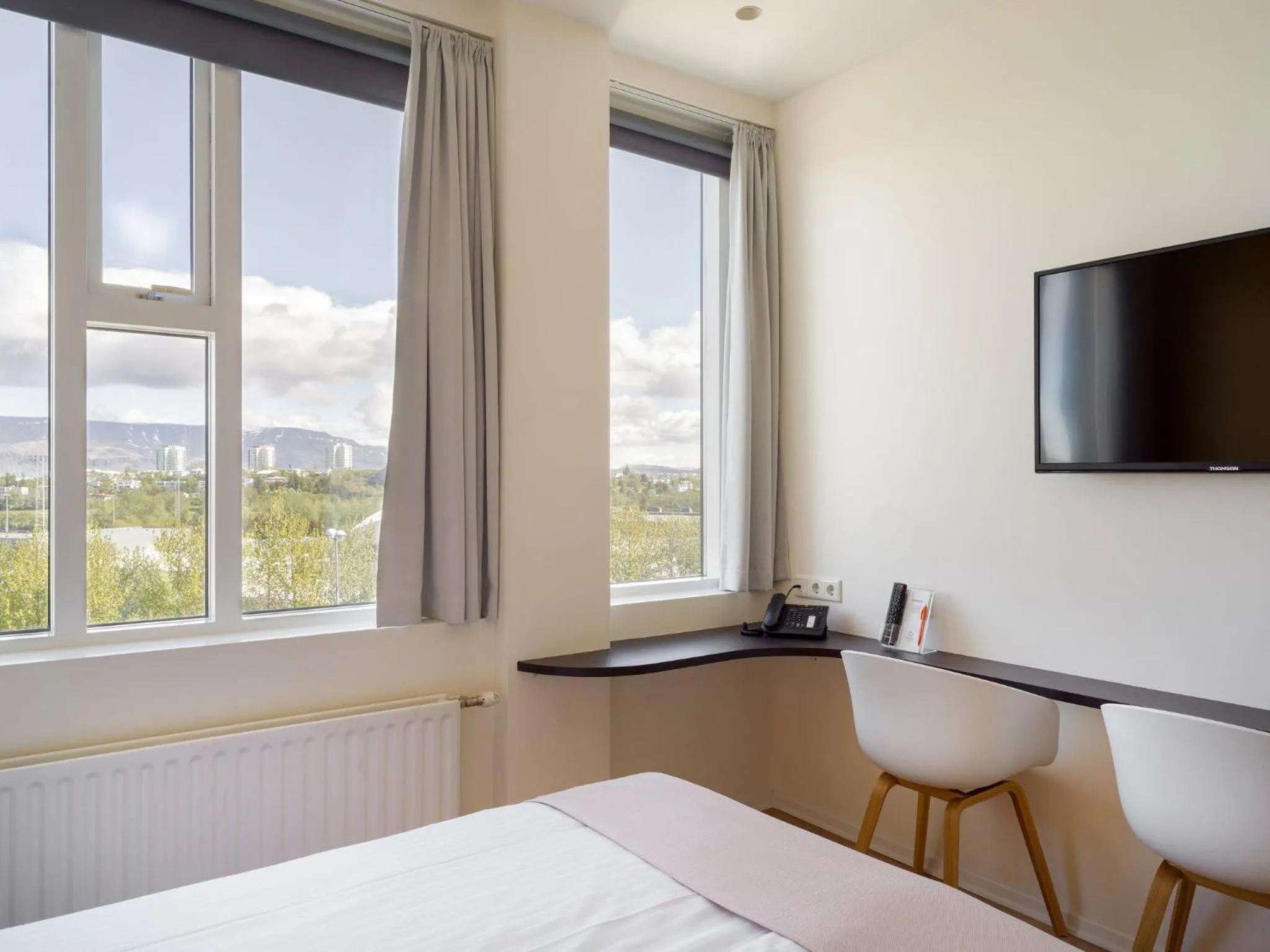 Bedroom, Bed in Reykjavik Lights Hotel by Keahotels