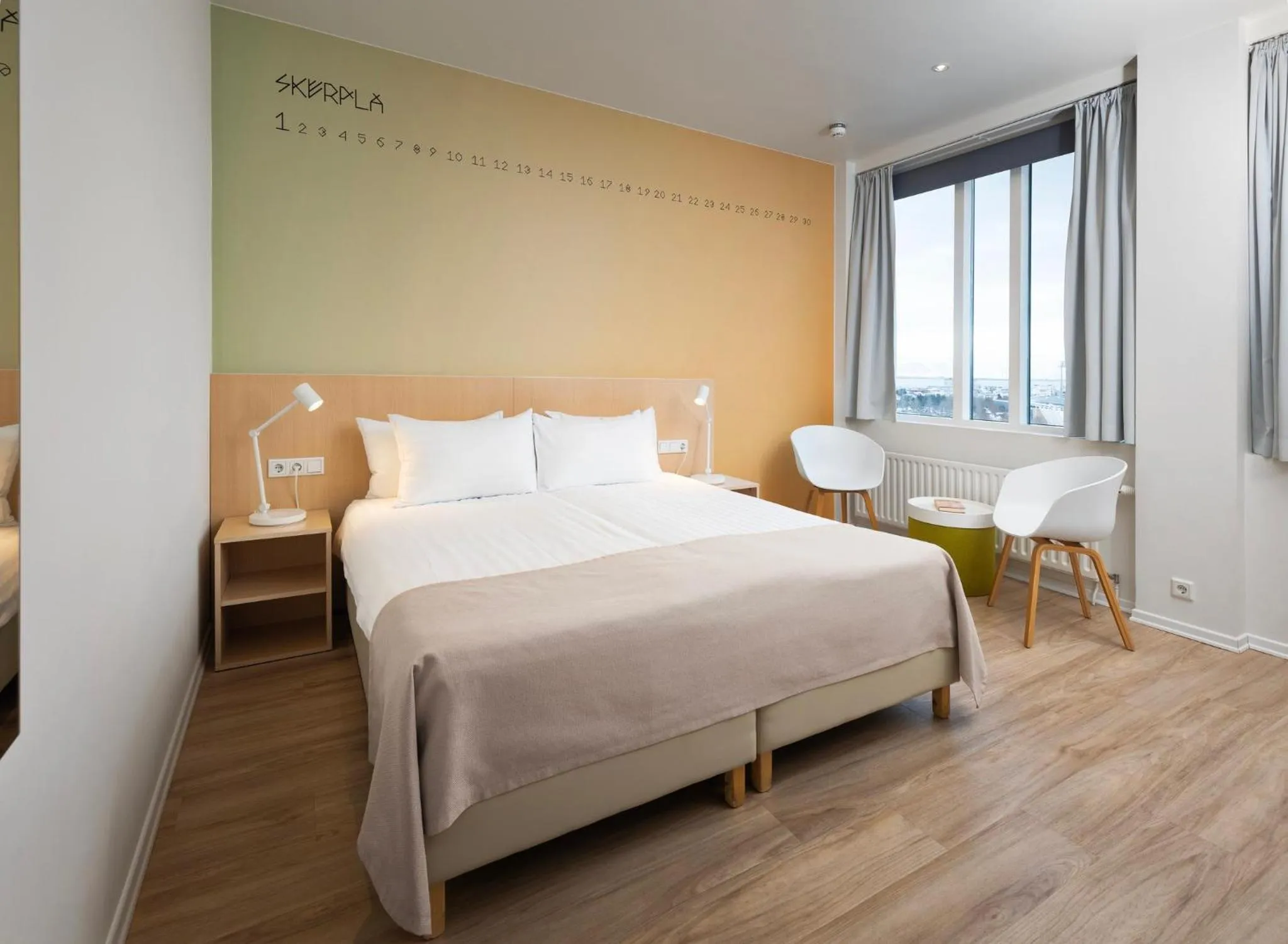 Bedroom, Bed in Reykjavik Lights Hotel by Keahotels