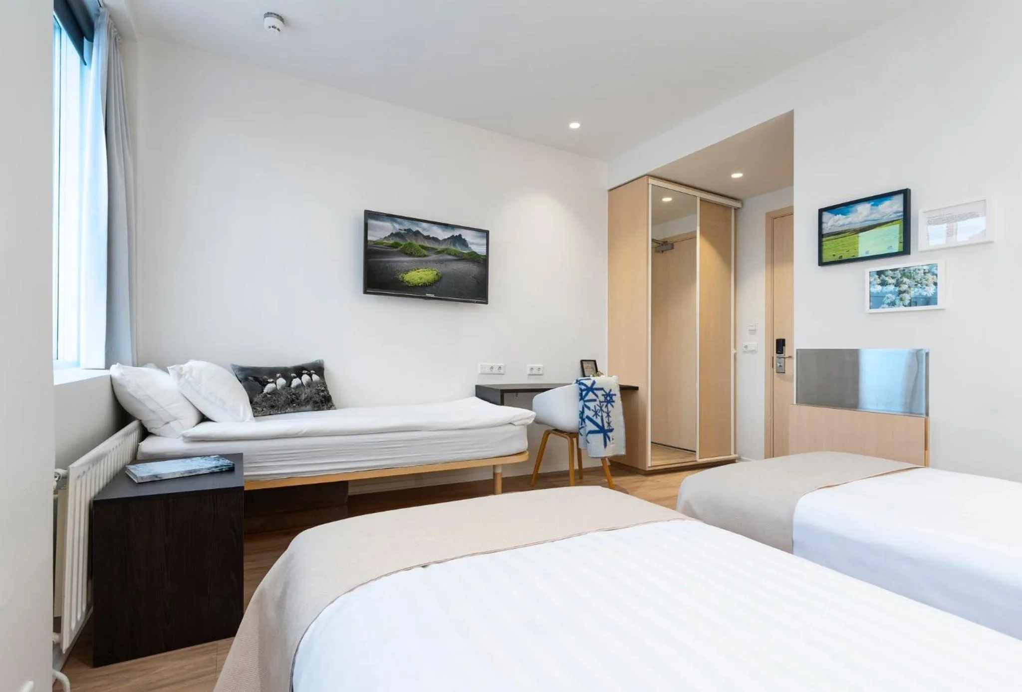 Bedroom, Bed in Reykjavik Lights Hotel by Keahotels