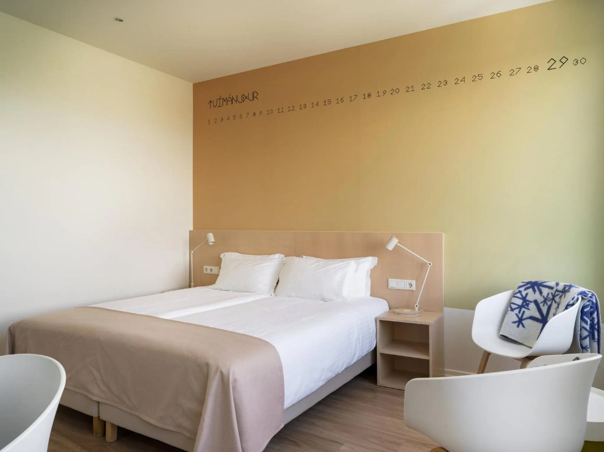 Bedroom, Bed in Reykjavik Lights Hotel by Keahotels