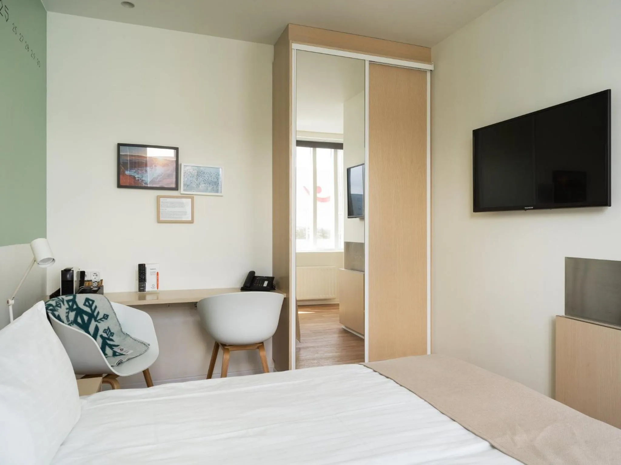 Bedroom, Bed in Reykjavik Lights Hotel by Keahotels