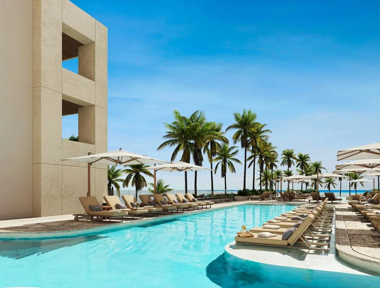 Swimming pool in Secrets Mirabel Cancún Resort & Spa - Grand Opening!