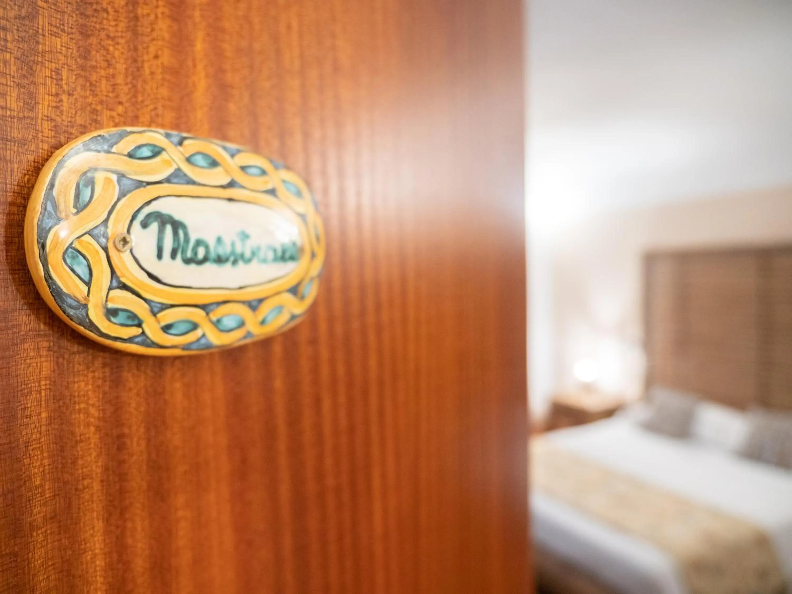 Decorative detail, Bed in Kalamarina Rooms