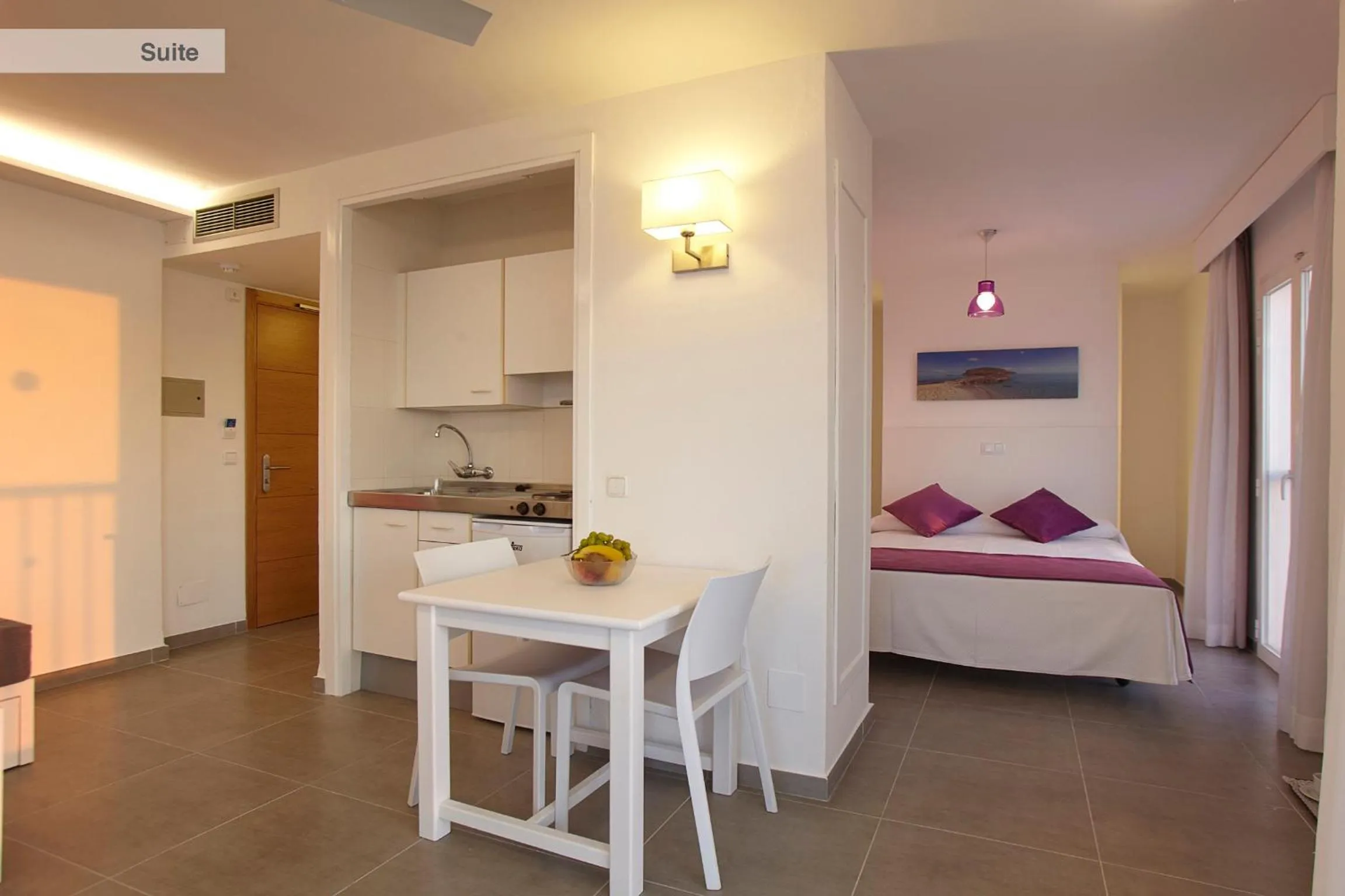 Bed in Aparthotel Nereida