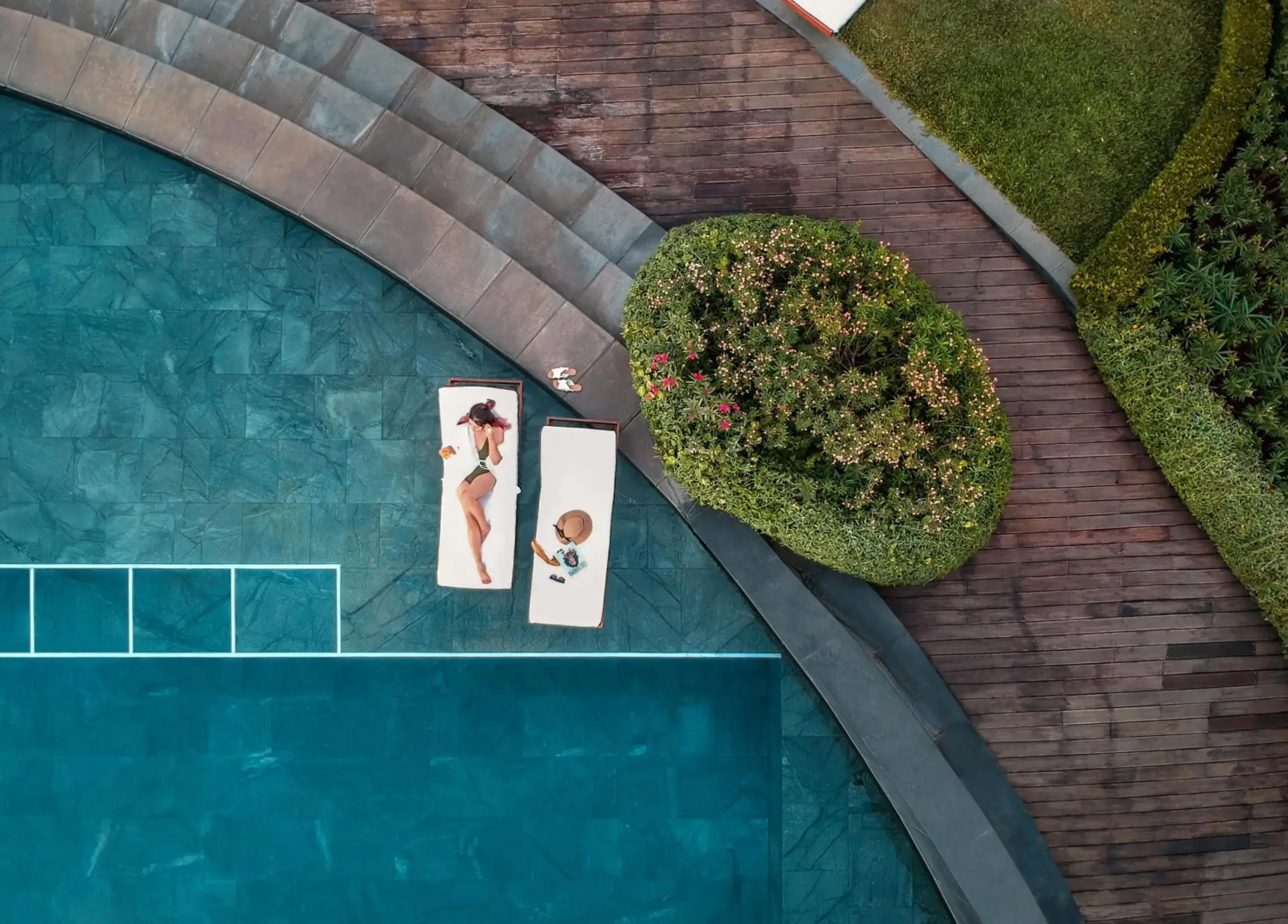 Pool view in Park Hyatt Chennai Pool view in Park Hyatt Chennai