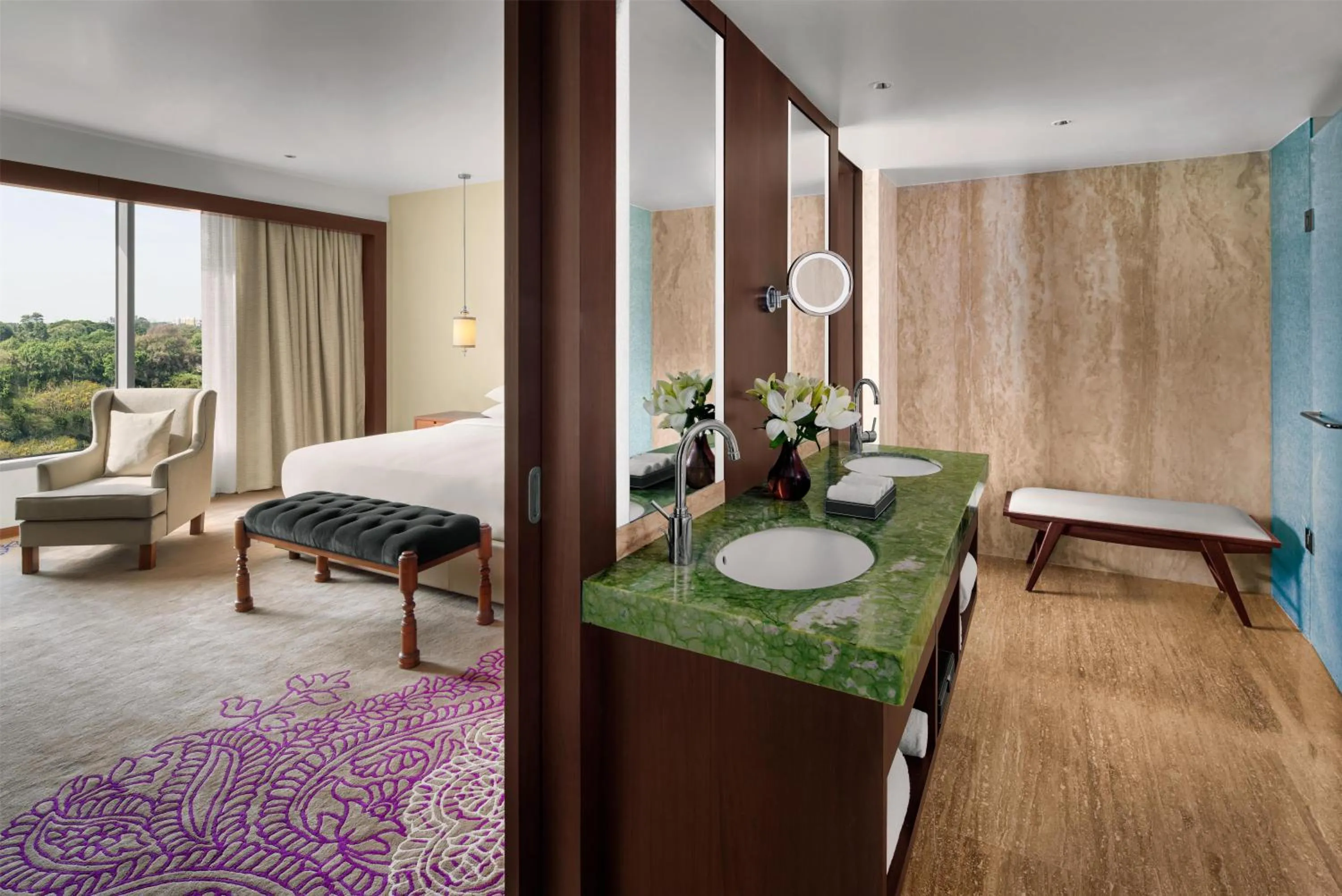 Bathroom, Bed in Park Hyatt Chennai