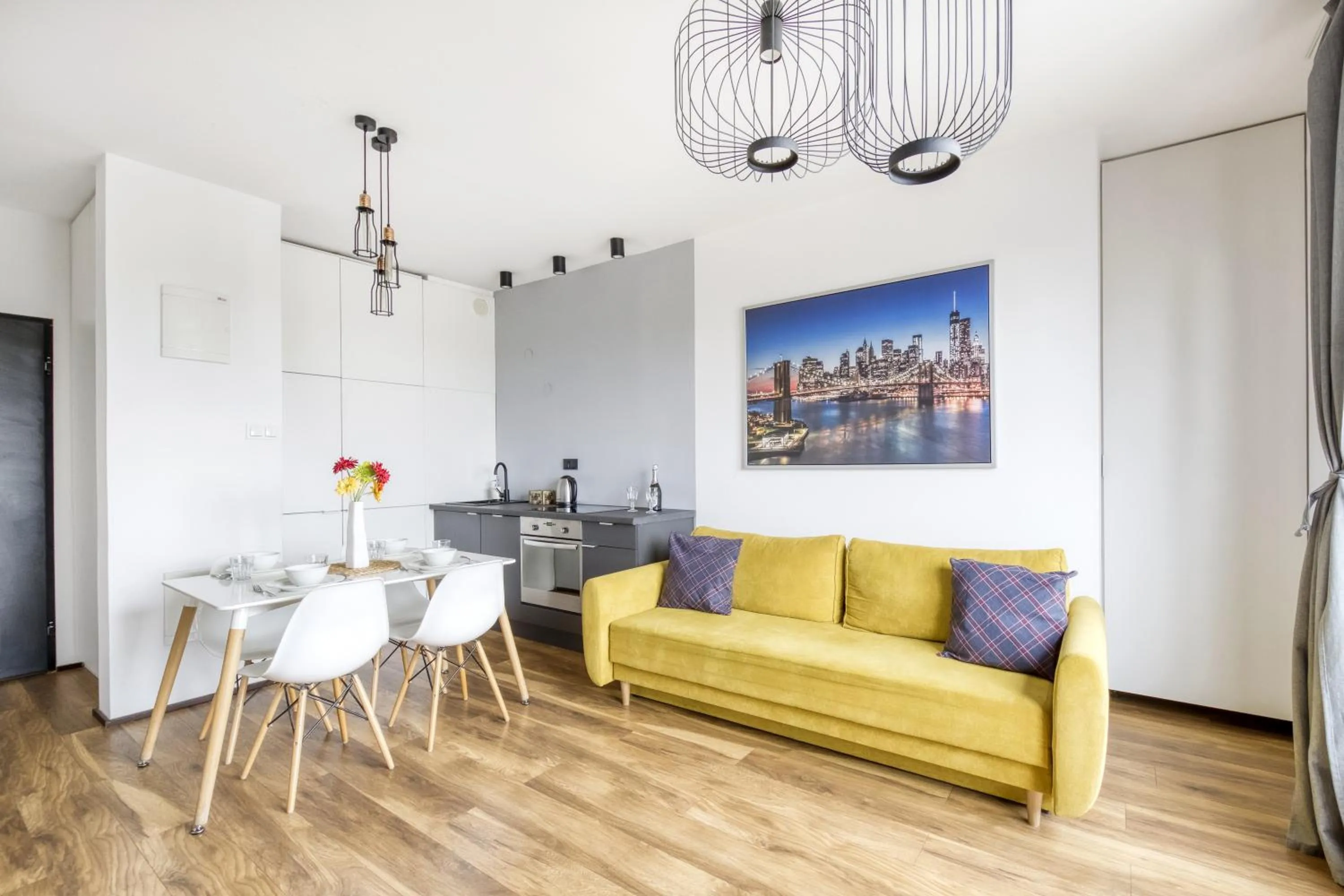 Kitchen or kitchenette in Warsaw Night Apartments Giełdowa