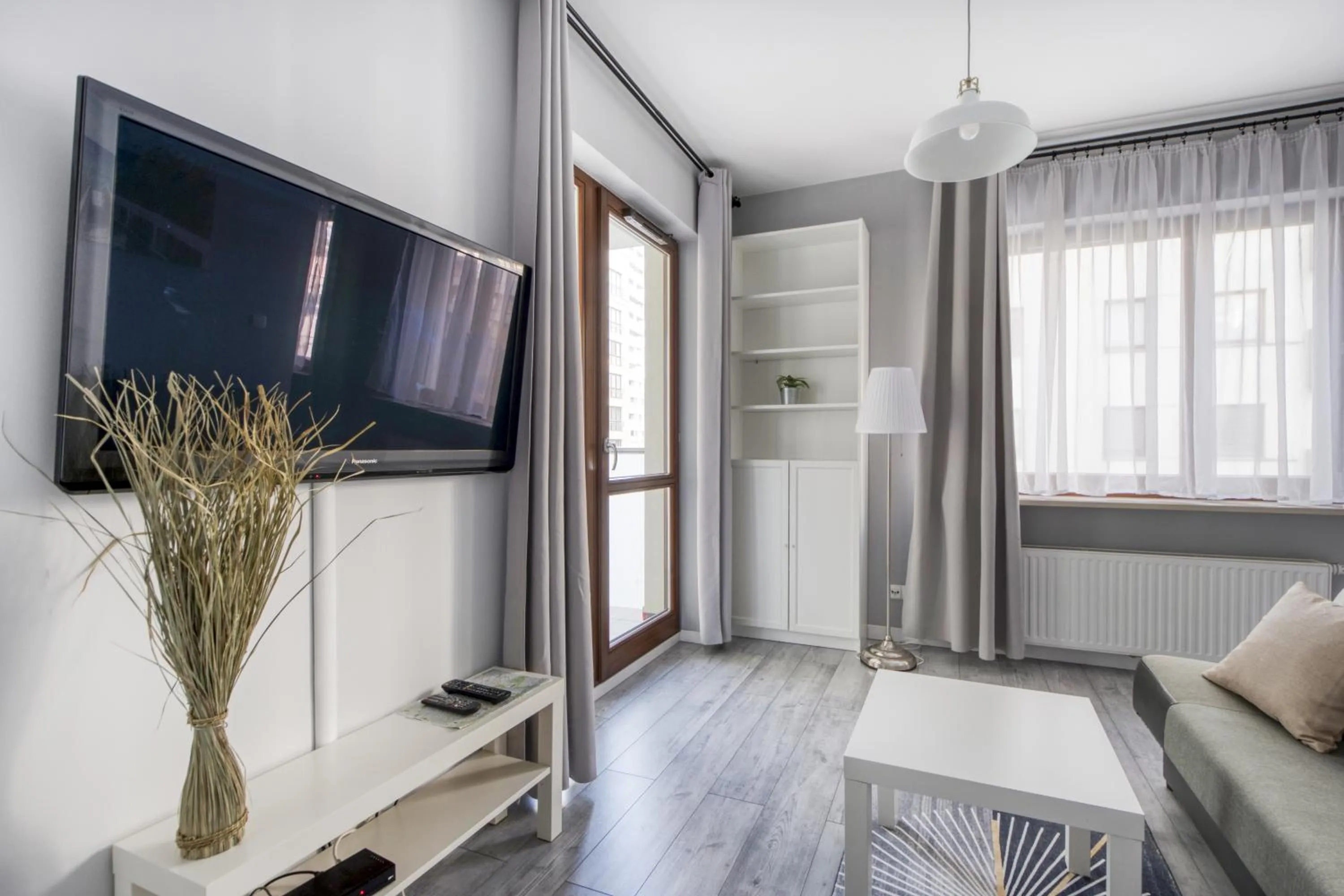 Living room in Warsaw Night Apartments Giełdowa