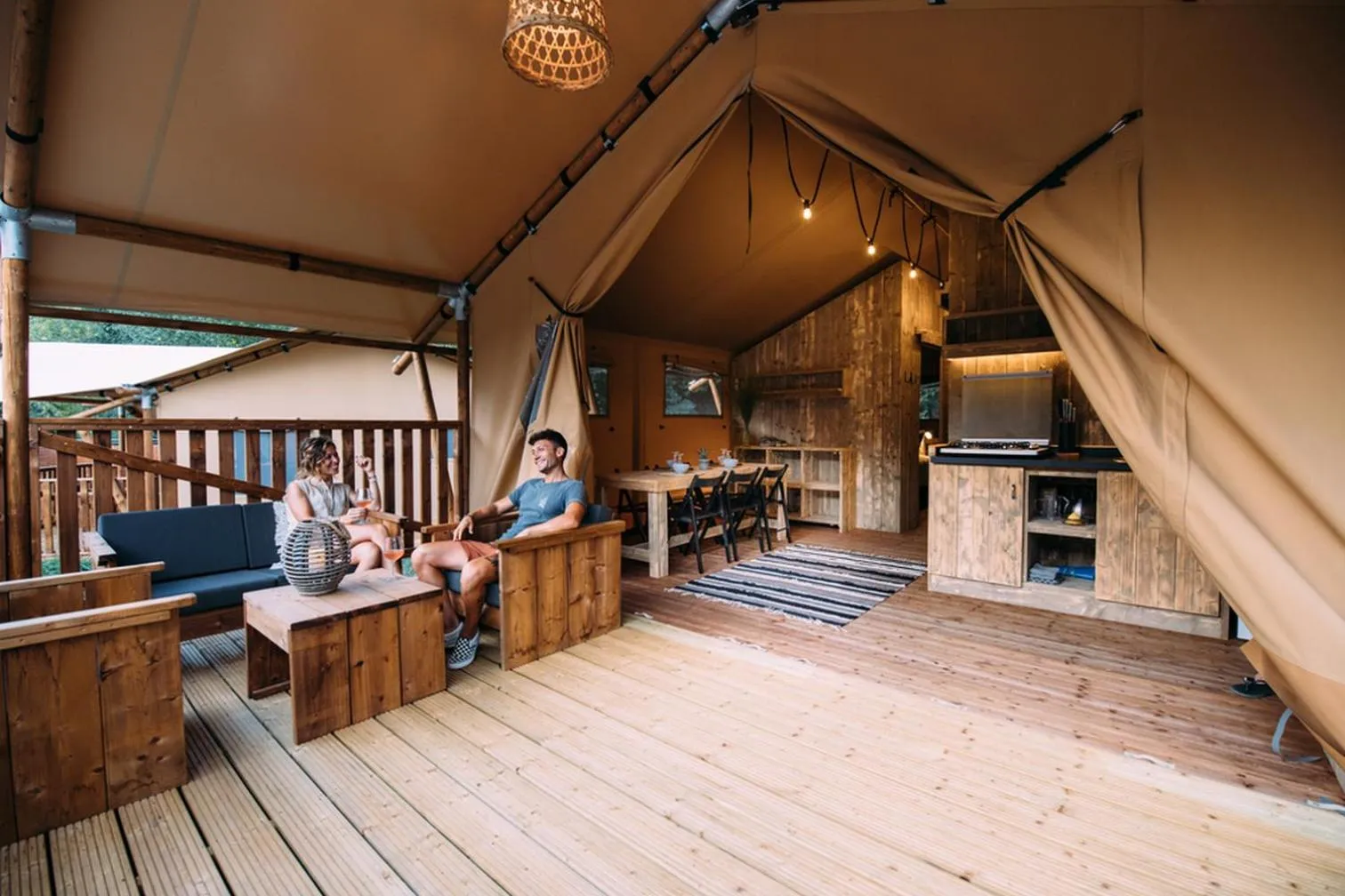 People in Glamping Can Bora Lodges