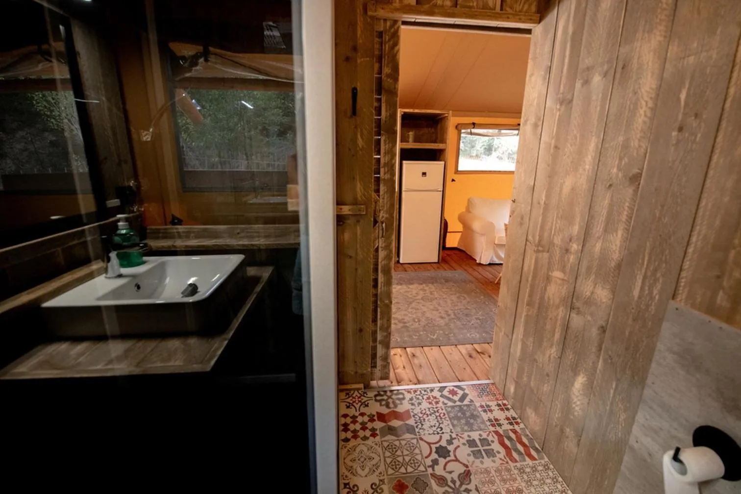 Bathroom in Glamping Can Bora Lodges
