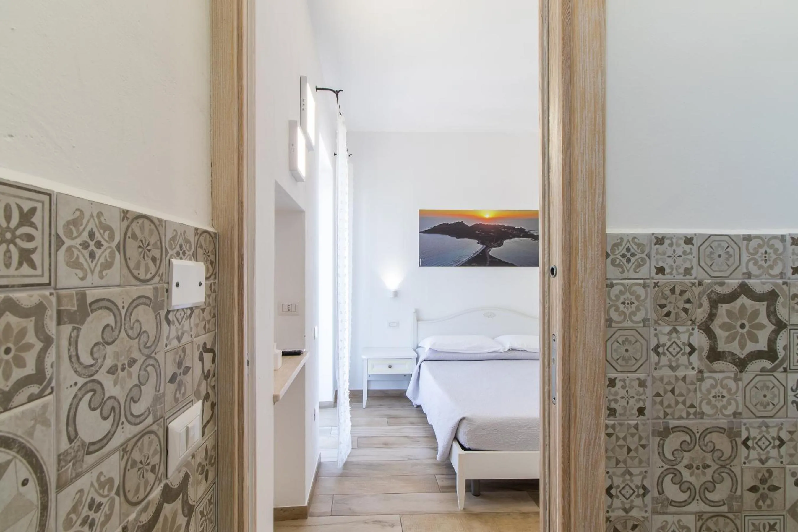 Bedroom, Bed in Tramonto sul mare