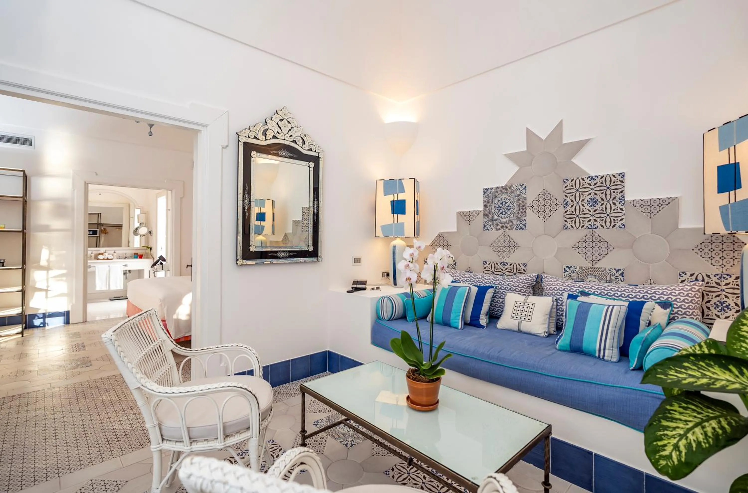 Seating area in Villa Treville