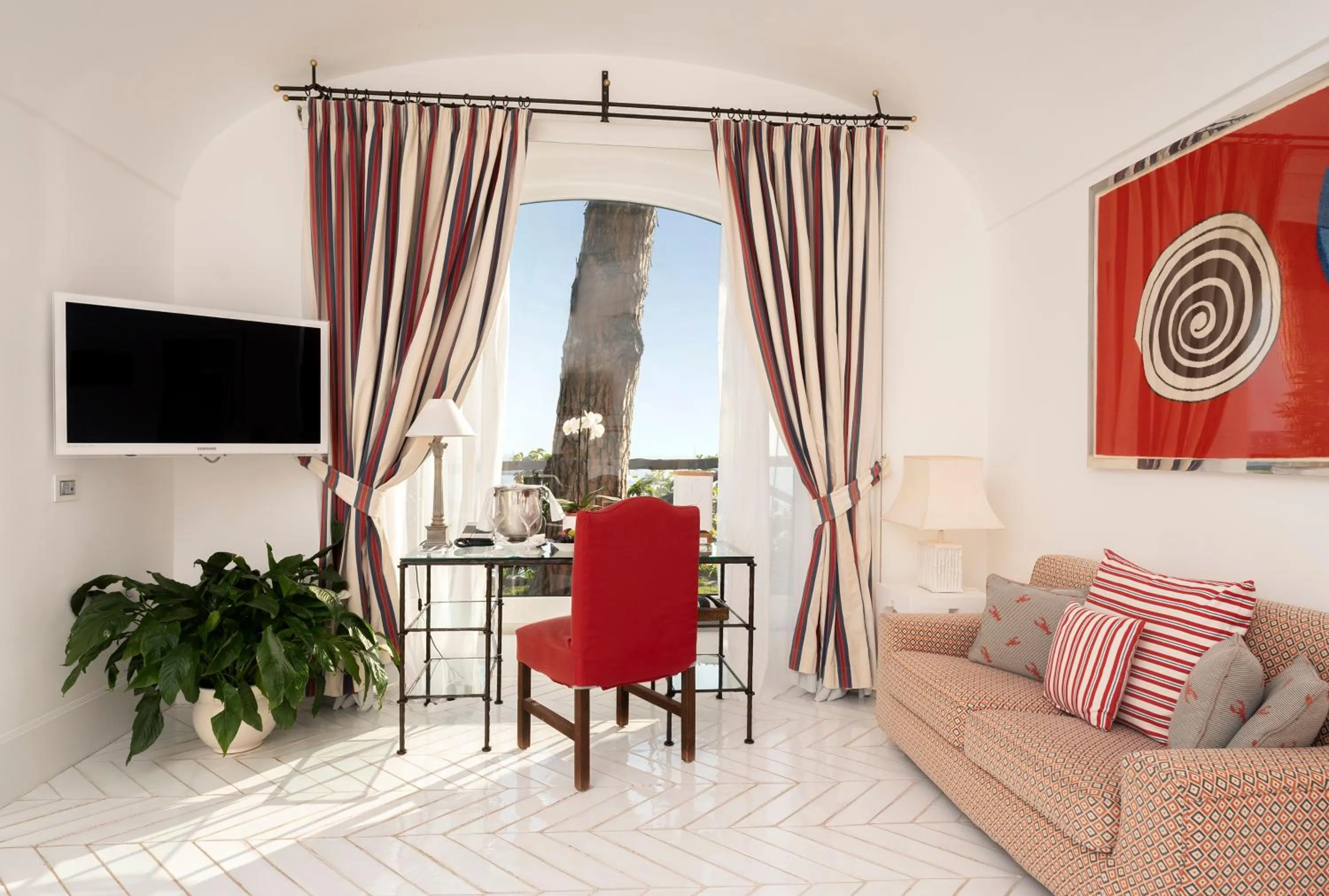 Seating area in Villa Treville