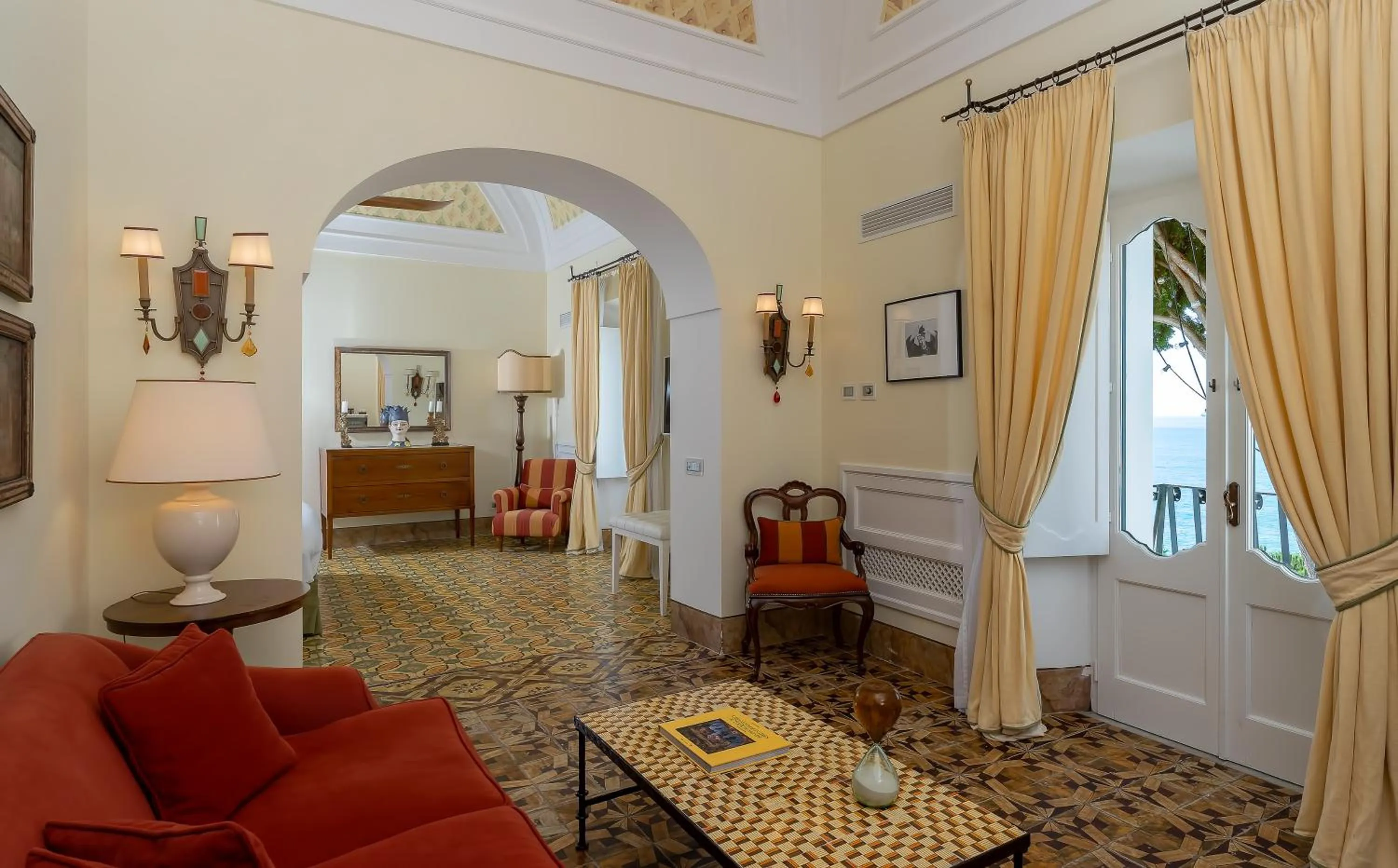 Seating area in Villa Treville