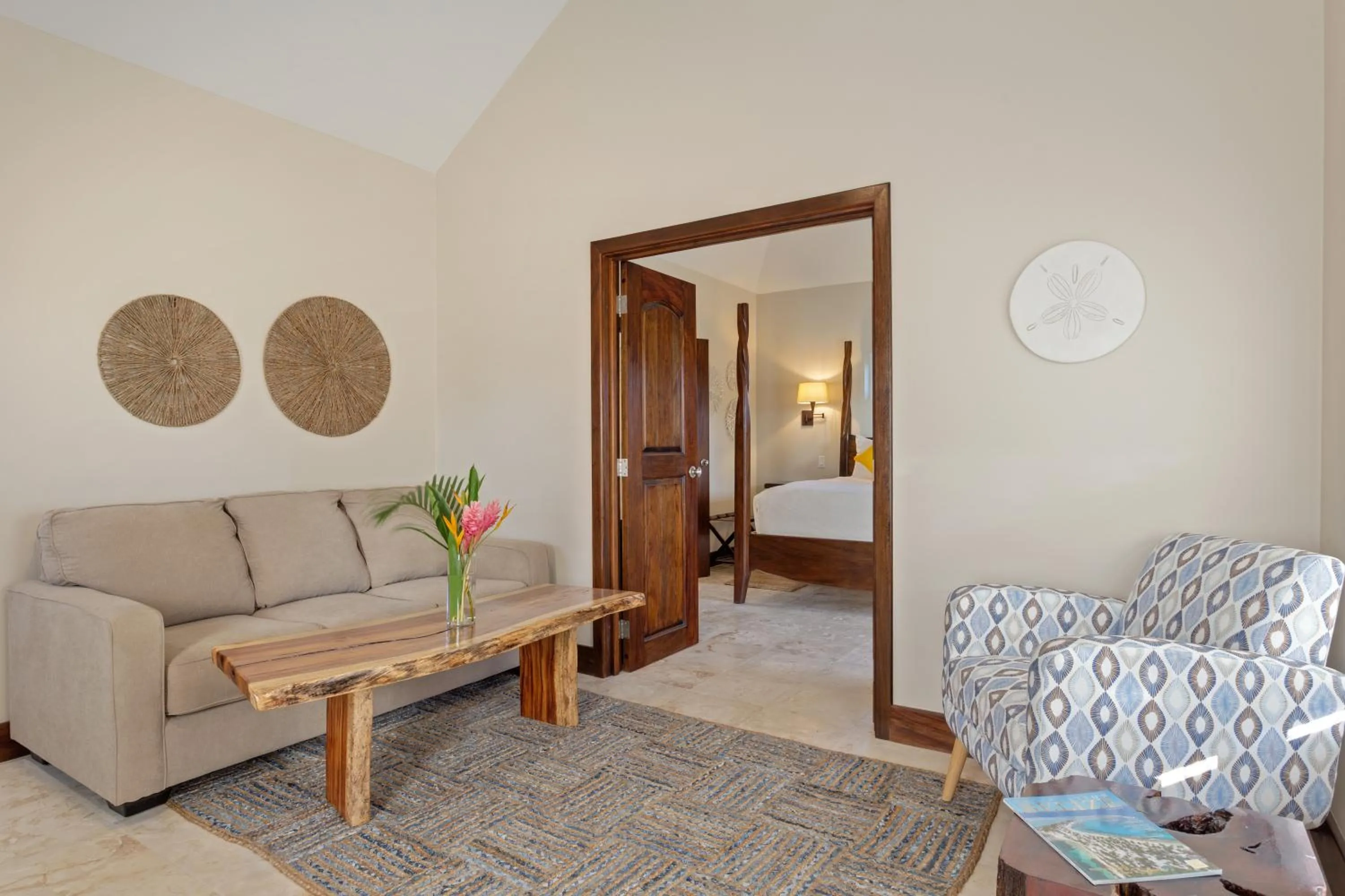 Living room, Bed in Sirenian Bay Resort -Villas & All Inclusive Bungalows